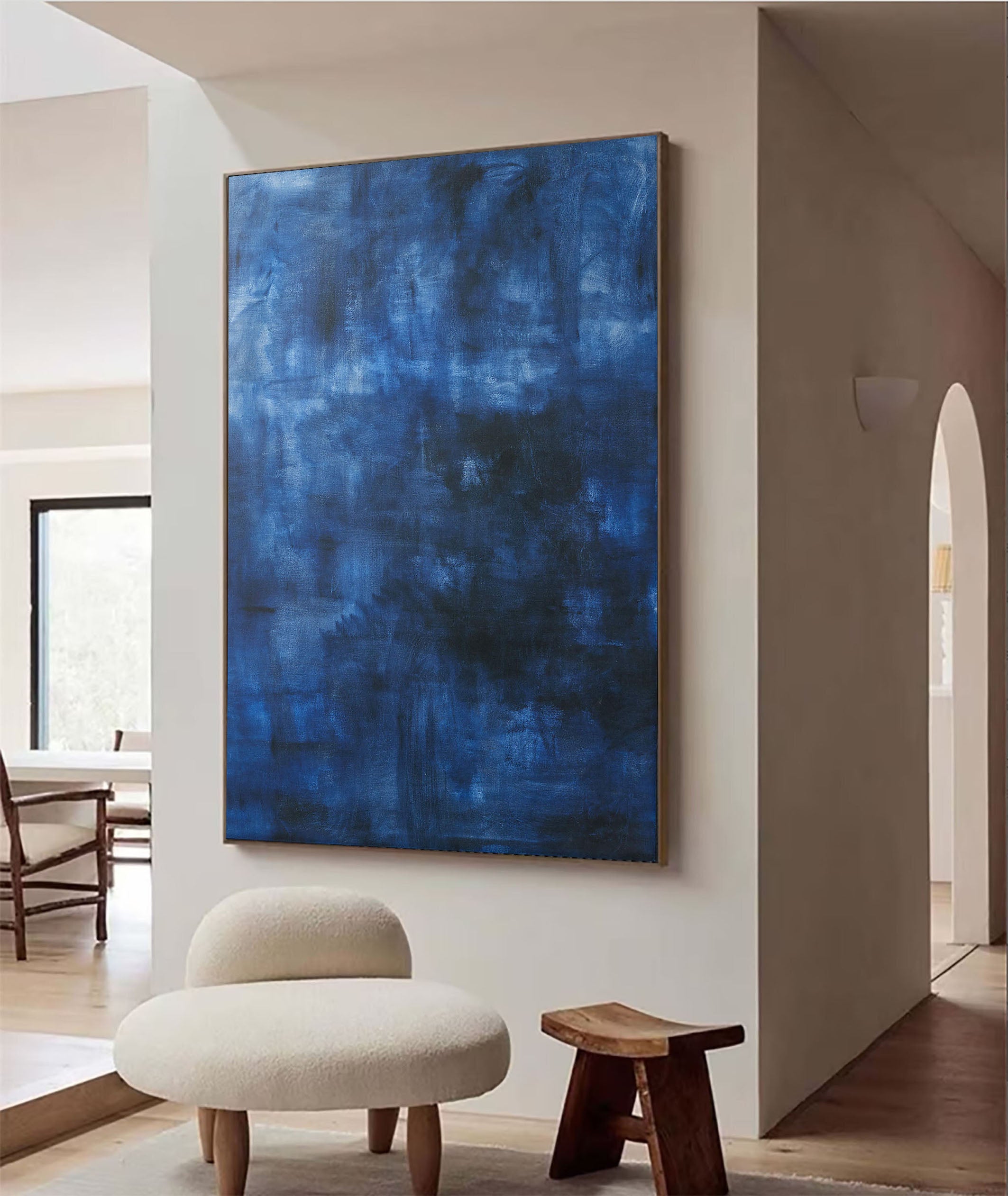Large Blue Abstract Painting #TC 123