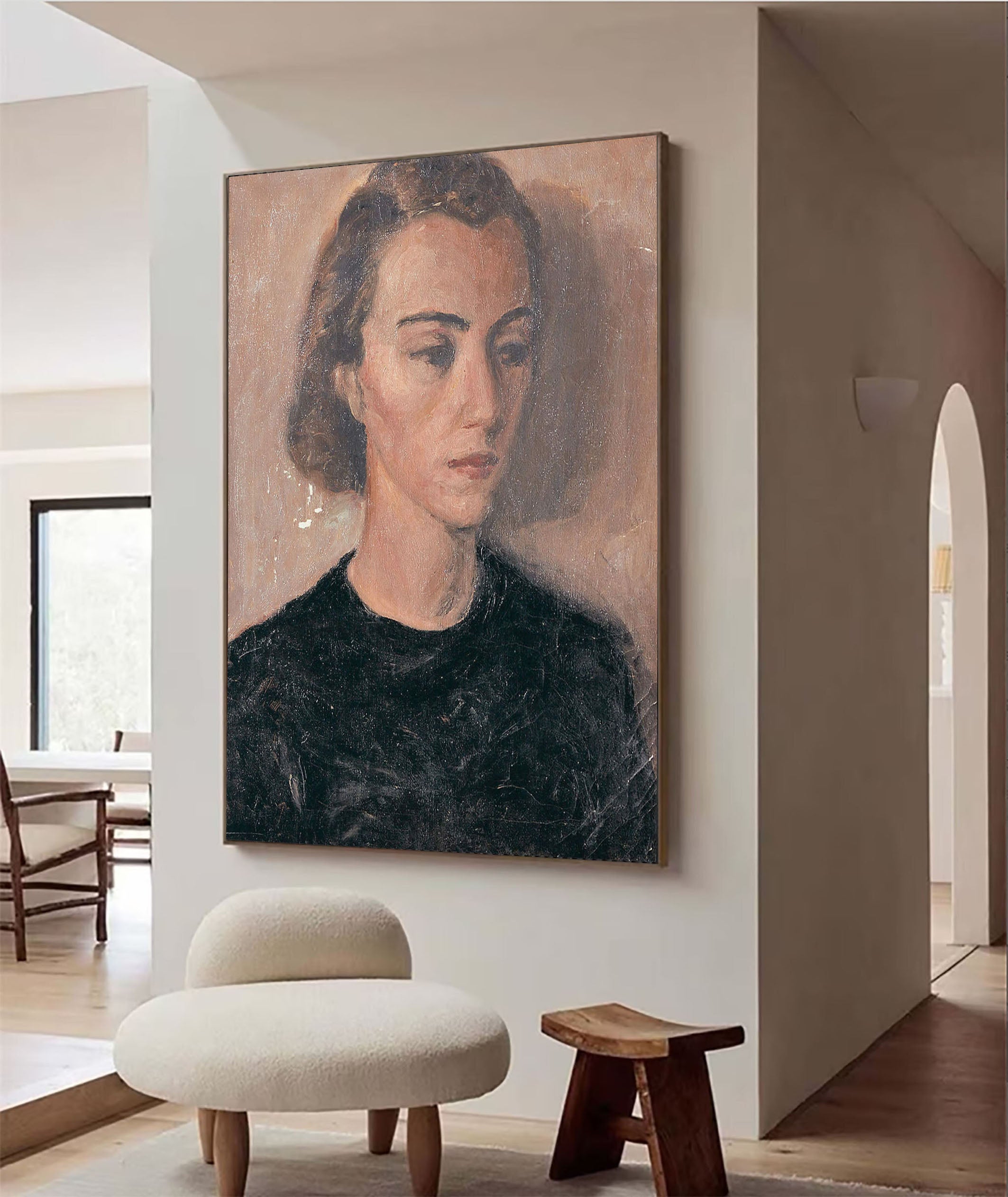 Hand Painted Portrait Art for Home Decor #TC 122