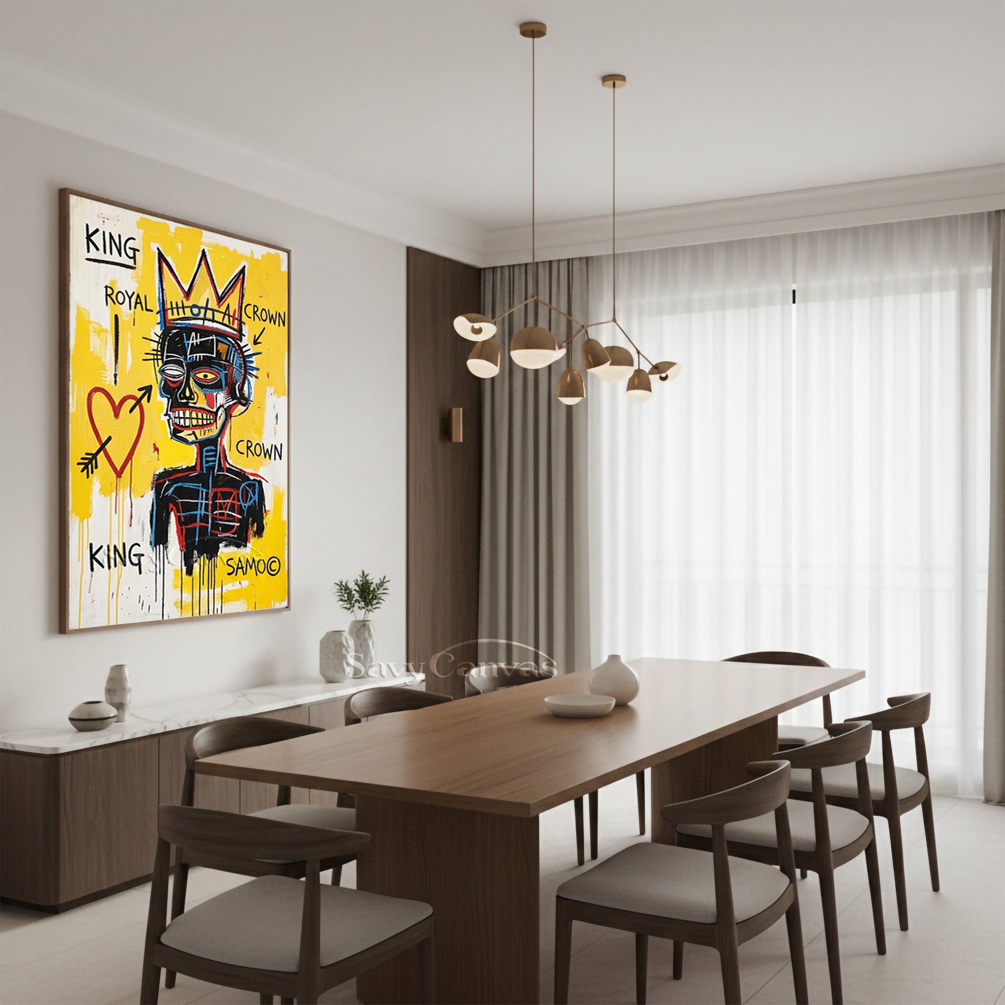 Basquiat Style Art | "King" Neo-Expressionist Painting #AA 481