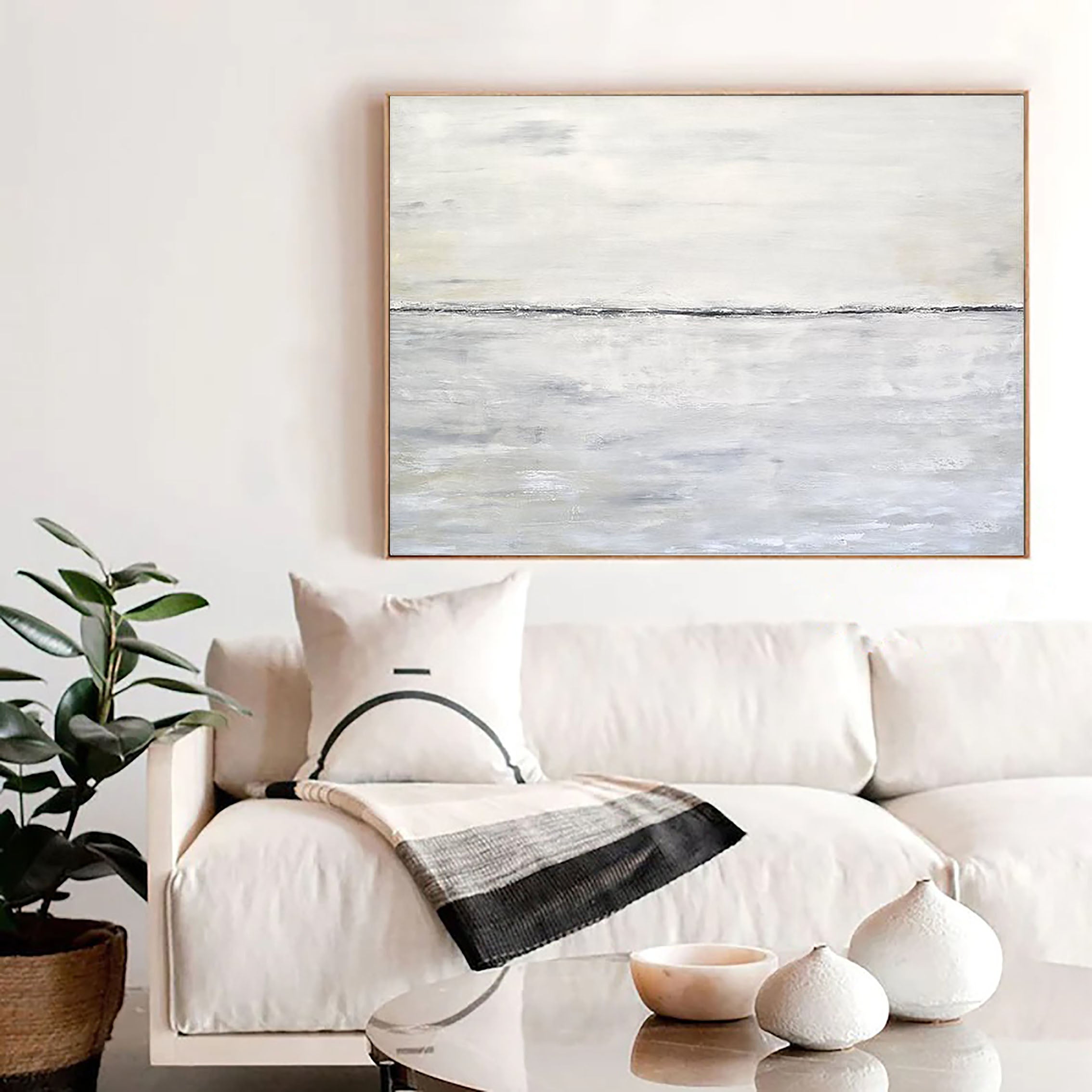 Handmade Sea Pictures Abstract Wall Art -Seascapes on Canvas #JJ 284
