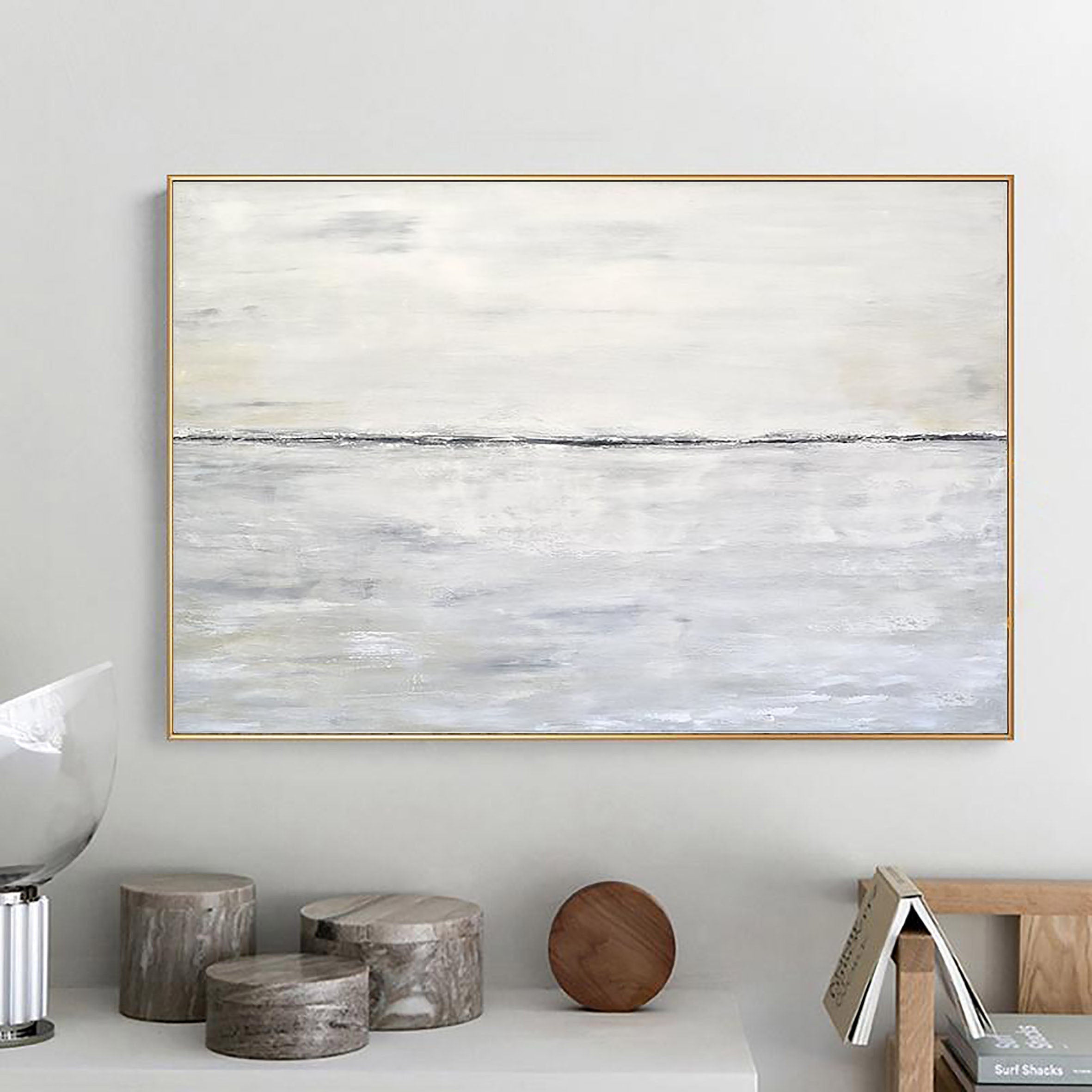 Handmade Sea Pictures Abstract Wall Art -Seascapes on Canvas #JJ 284