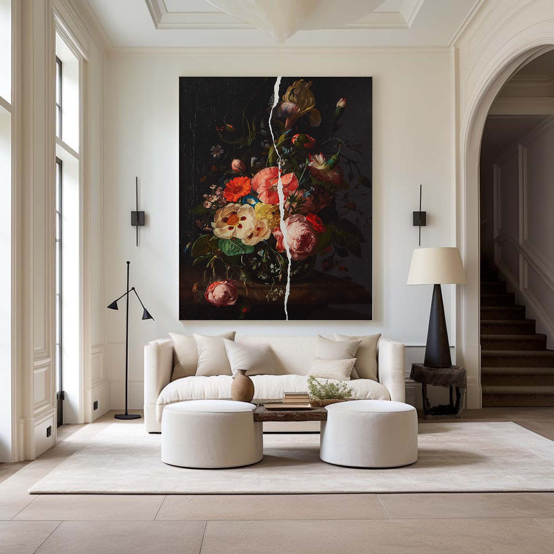 Unique Flower Vase Painting for Home Decor #TC 118