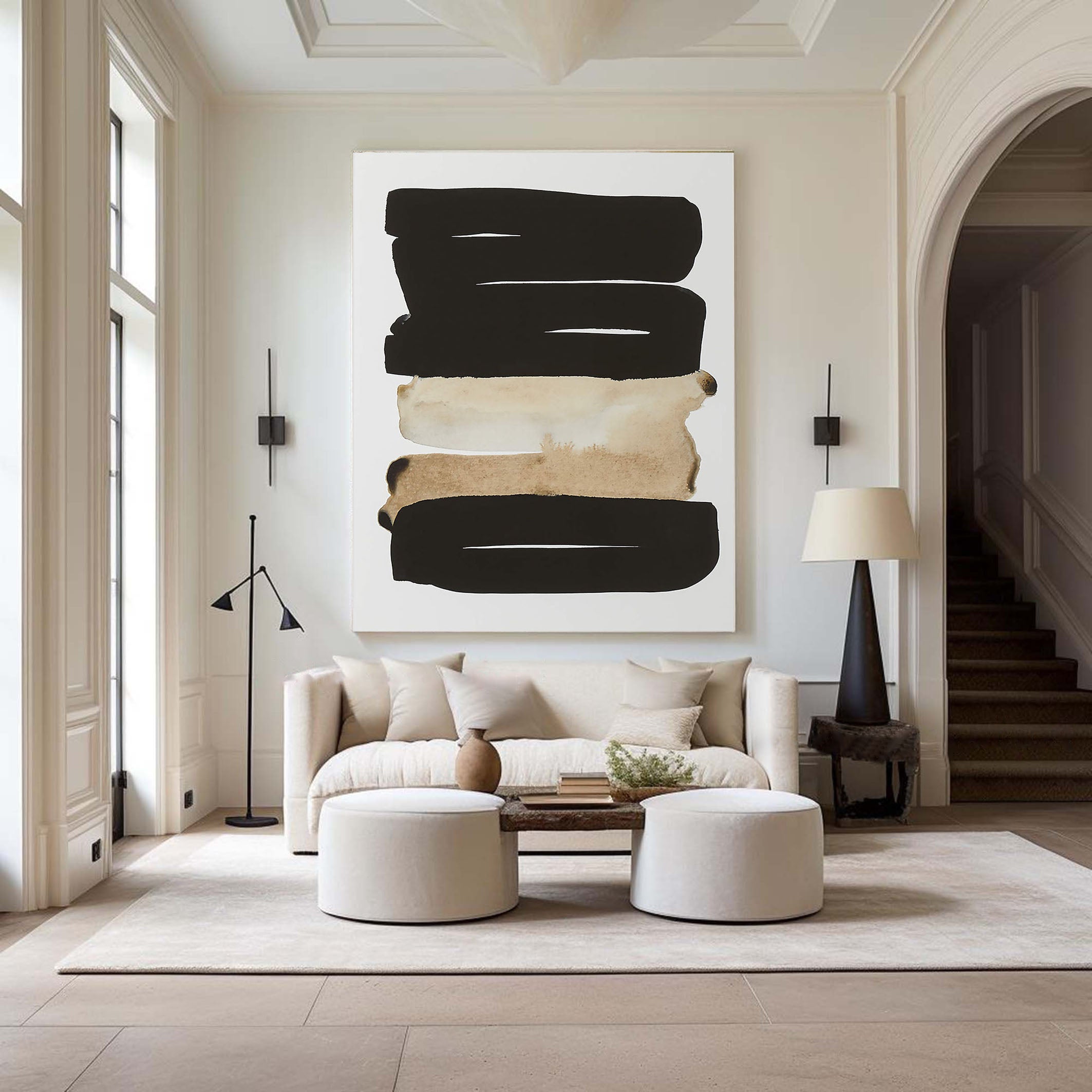 Modern Abstract Oil Painting for Living Room Decor #TC 121