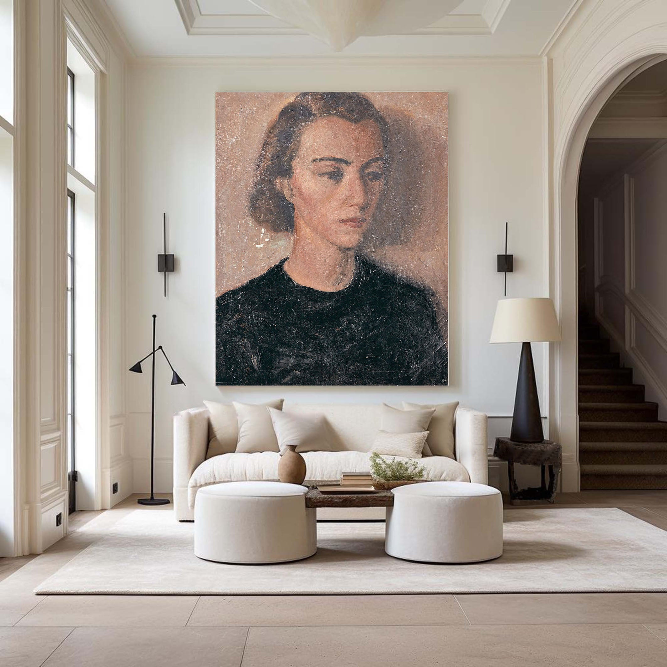 Hand Painted Portrait Art for Home Decor #TC 122