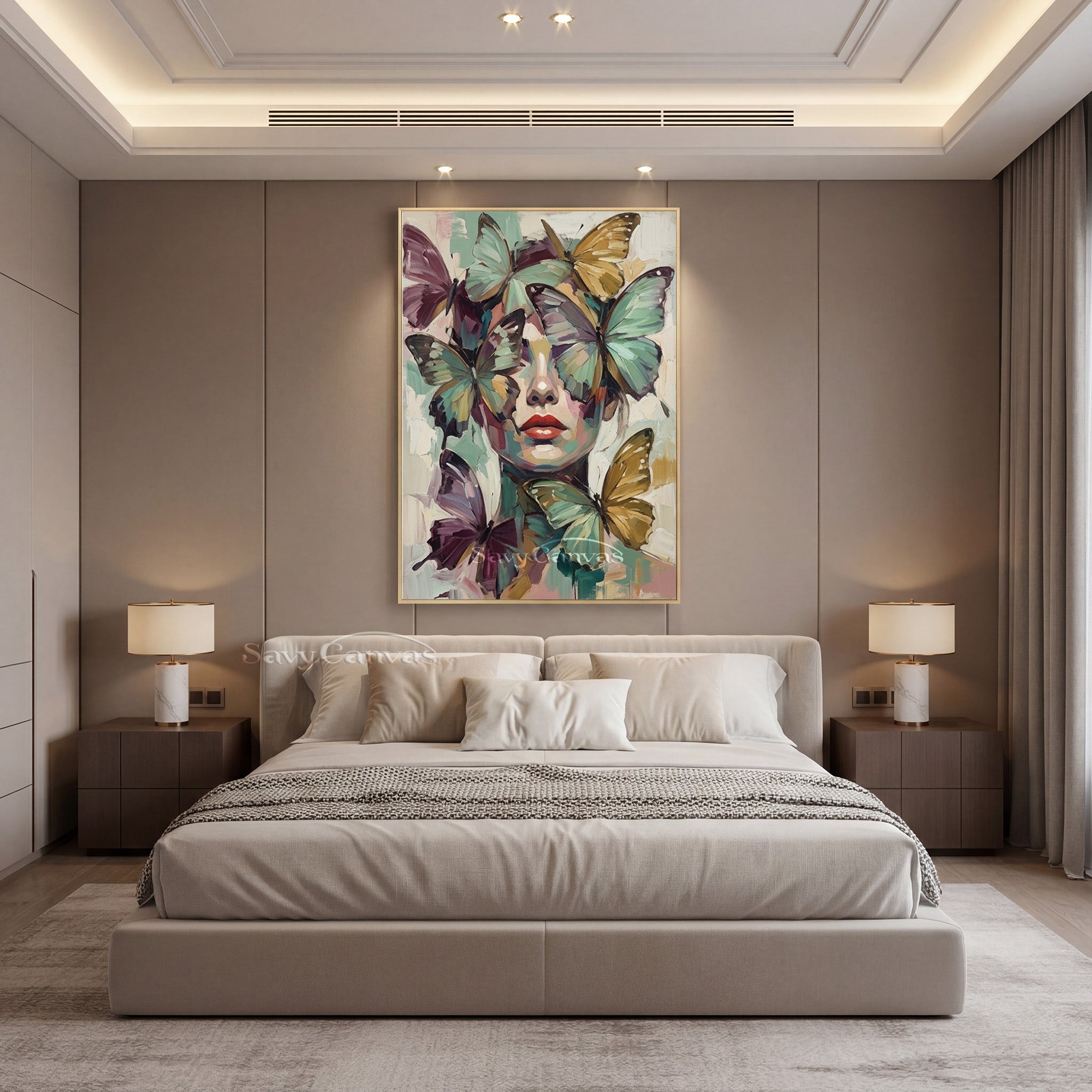 Textured Butterfly Face Oil Painting on Canvas | Original Hand-painted #SS 150