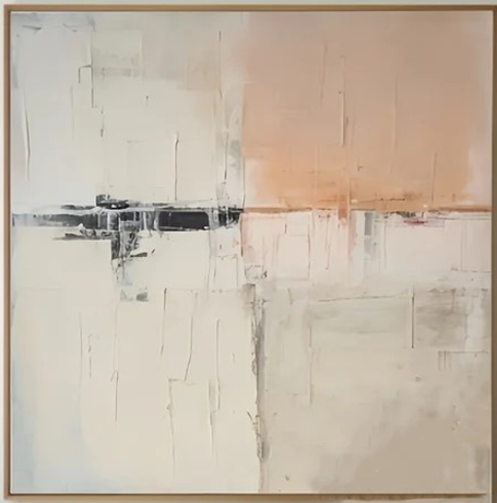 Minimalist Abstract Neutral Tones Canvas Art | Textured #TC 106