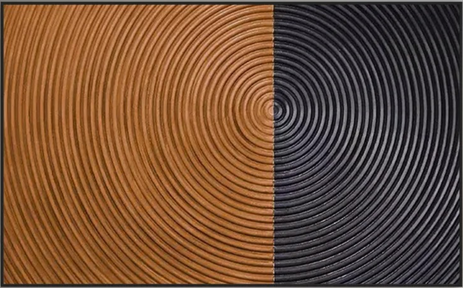 Unique Textured Circle Canvas for office or hallway #TC 087