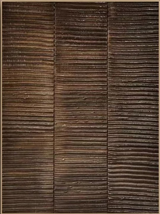Handmade Abstract Brown Textured Canvas Wall Art #TC 085