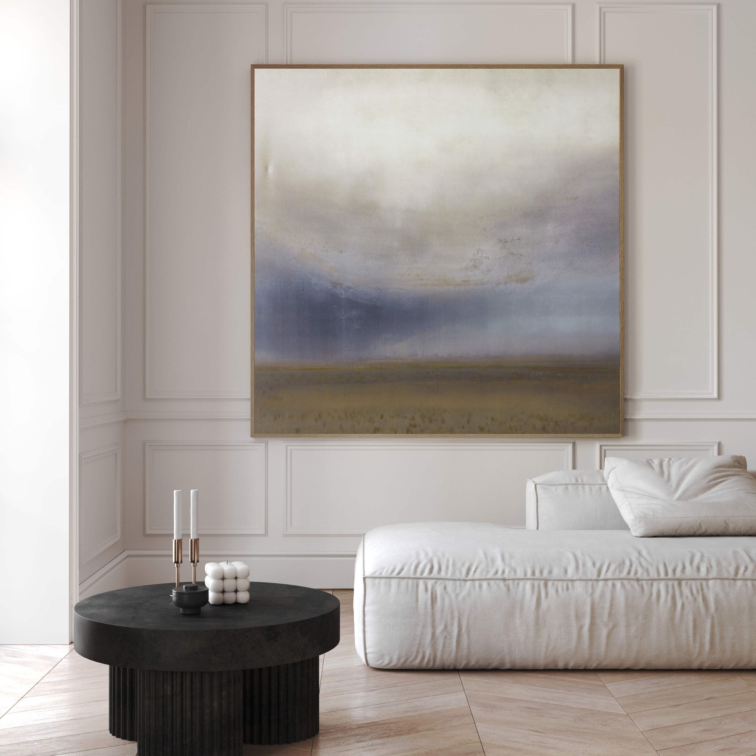 Abstract Landscape Art Oil Painting for Calm Decor