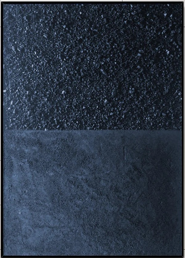 Abstract Blue Textured Oil Painting Modern Wall Art #TC 081