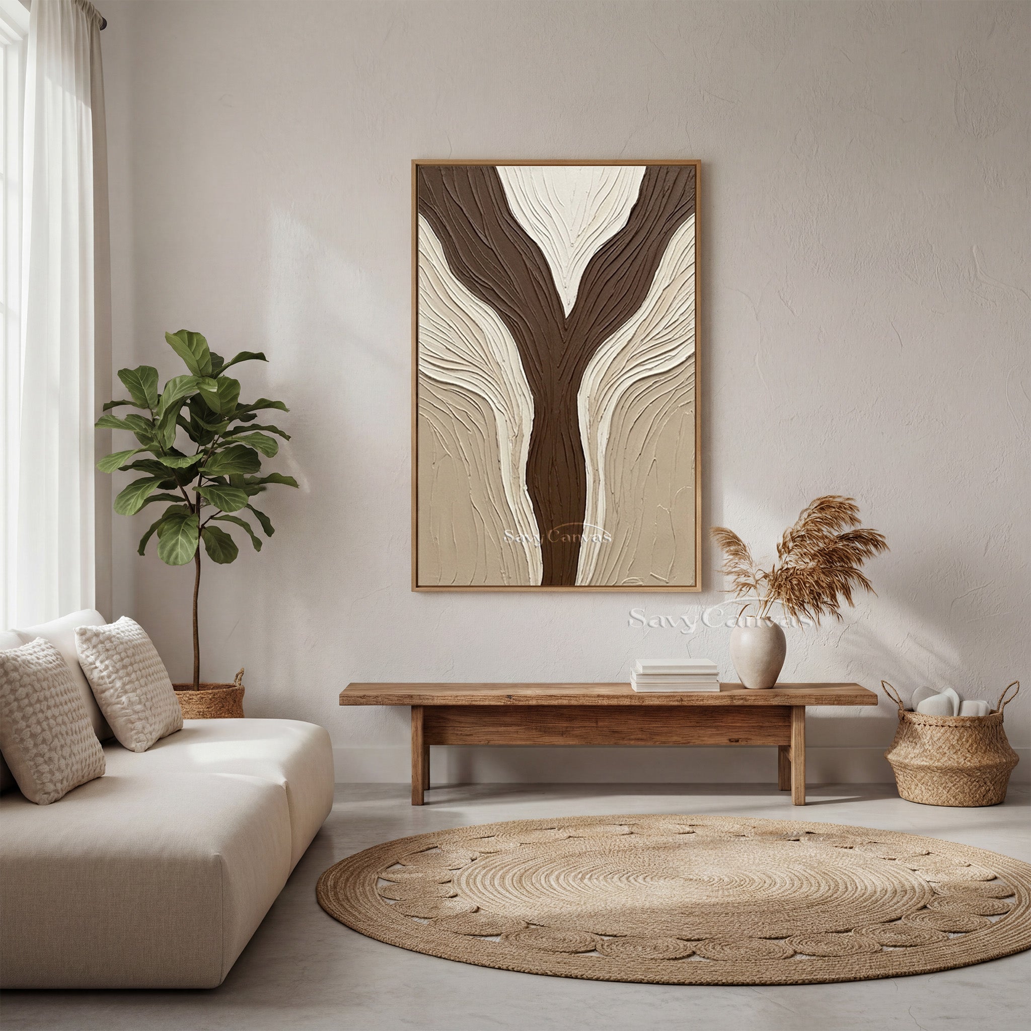 Minimalist Neutral Plaster Wall Decor #SS 132