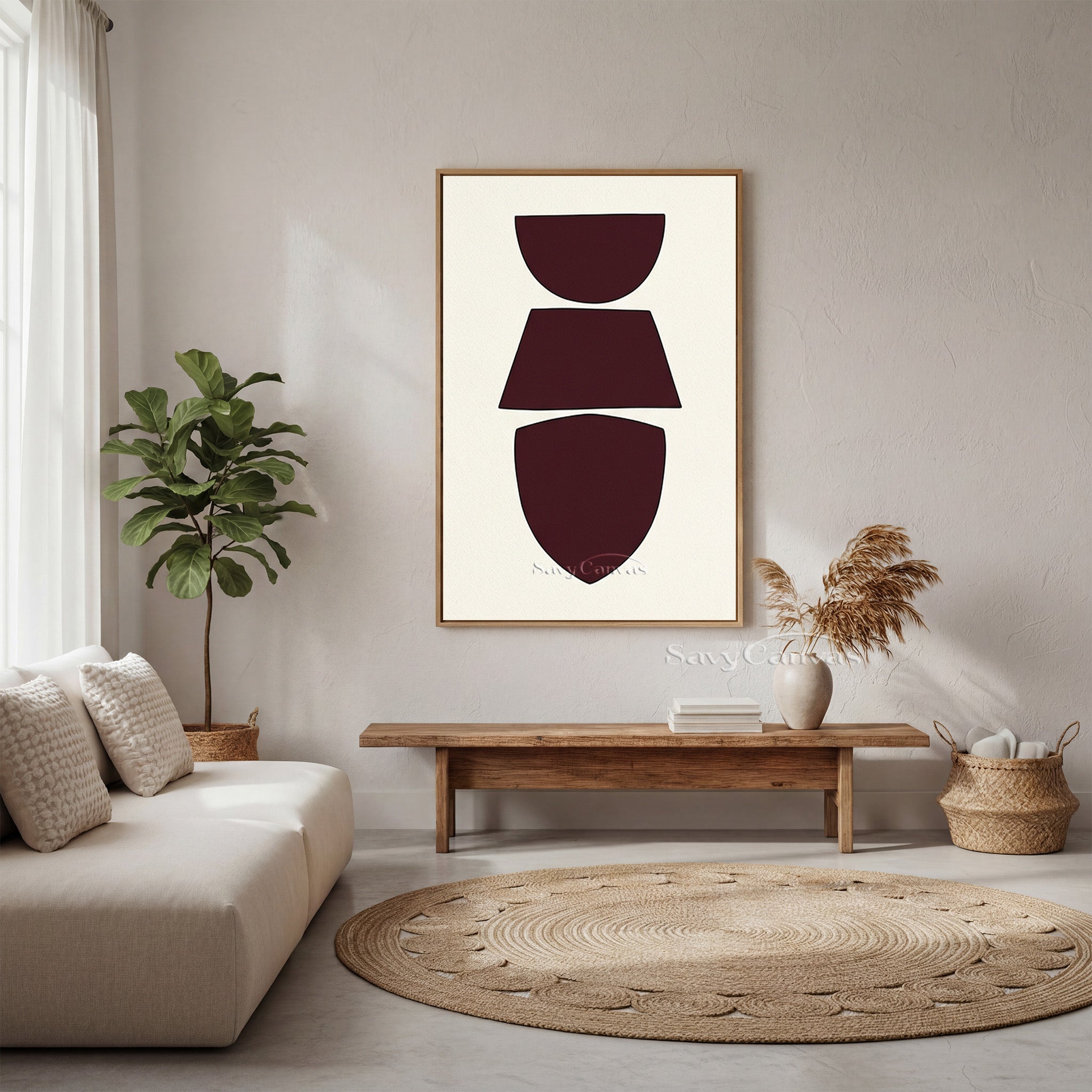 Japandi Style Geometric Art | Minimalist Wabi-Sabi Decor #AA 497