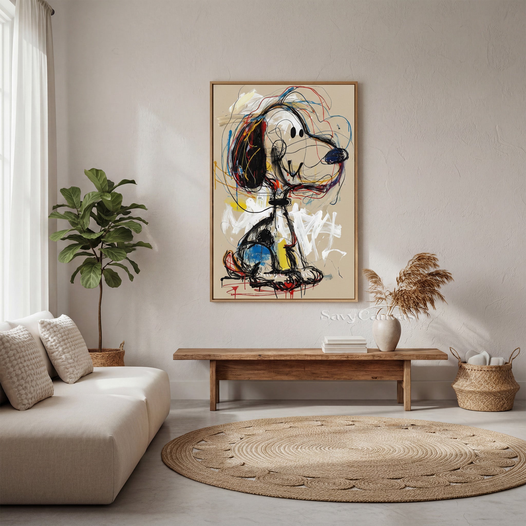 Graffiti Style Snoopy Art | Neo-Expressionist Painting #AA 473