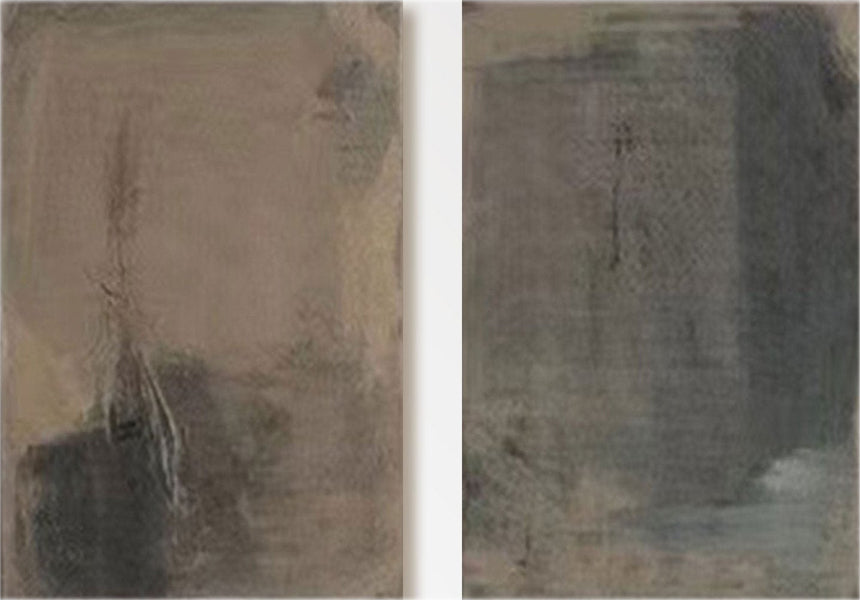 Serene Wabi-Sabi Abstract Wall Art | Hand-Crafted Oil Painting  #TC 236