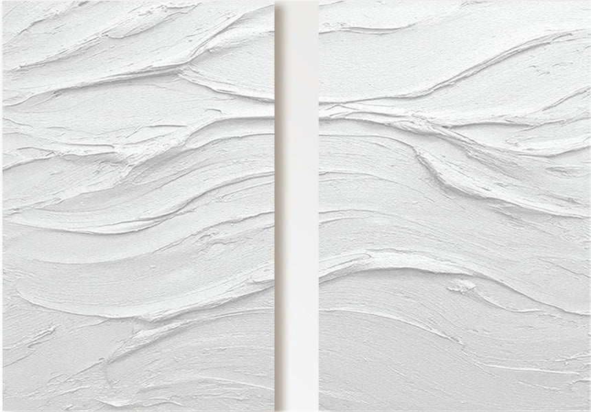 Textured Wall Art | Large White Textured Abstract Art  #TC 225