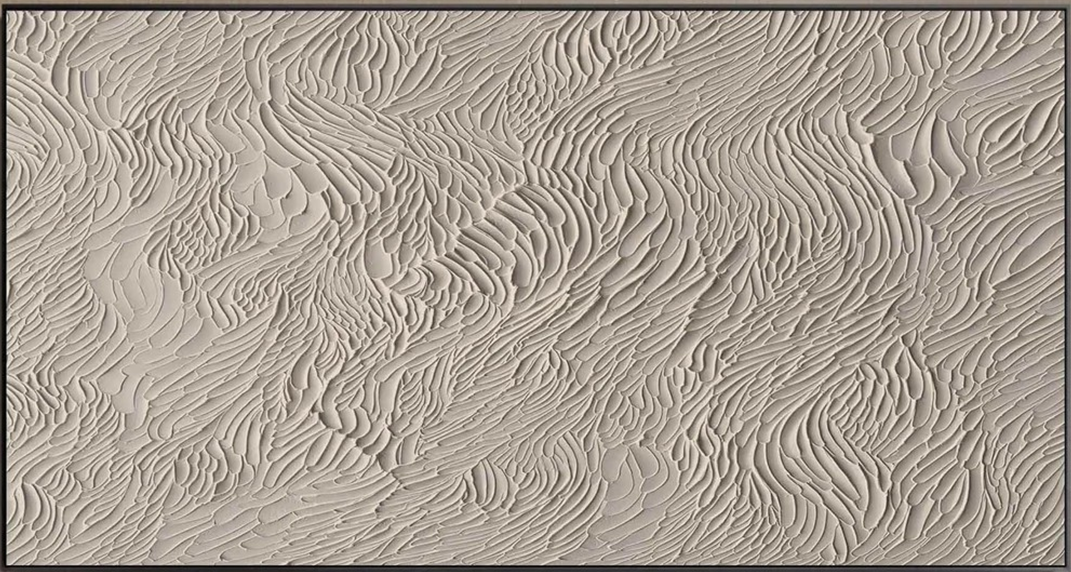 Large White Art - Textured Abstract Wall Painting for Decor #TC 052