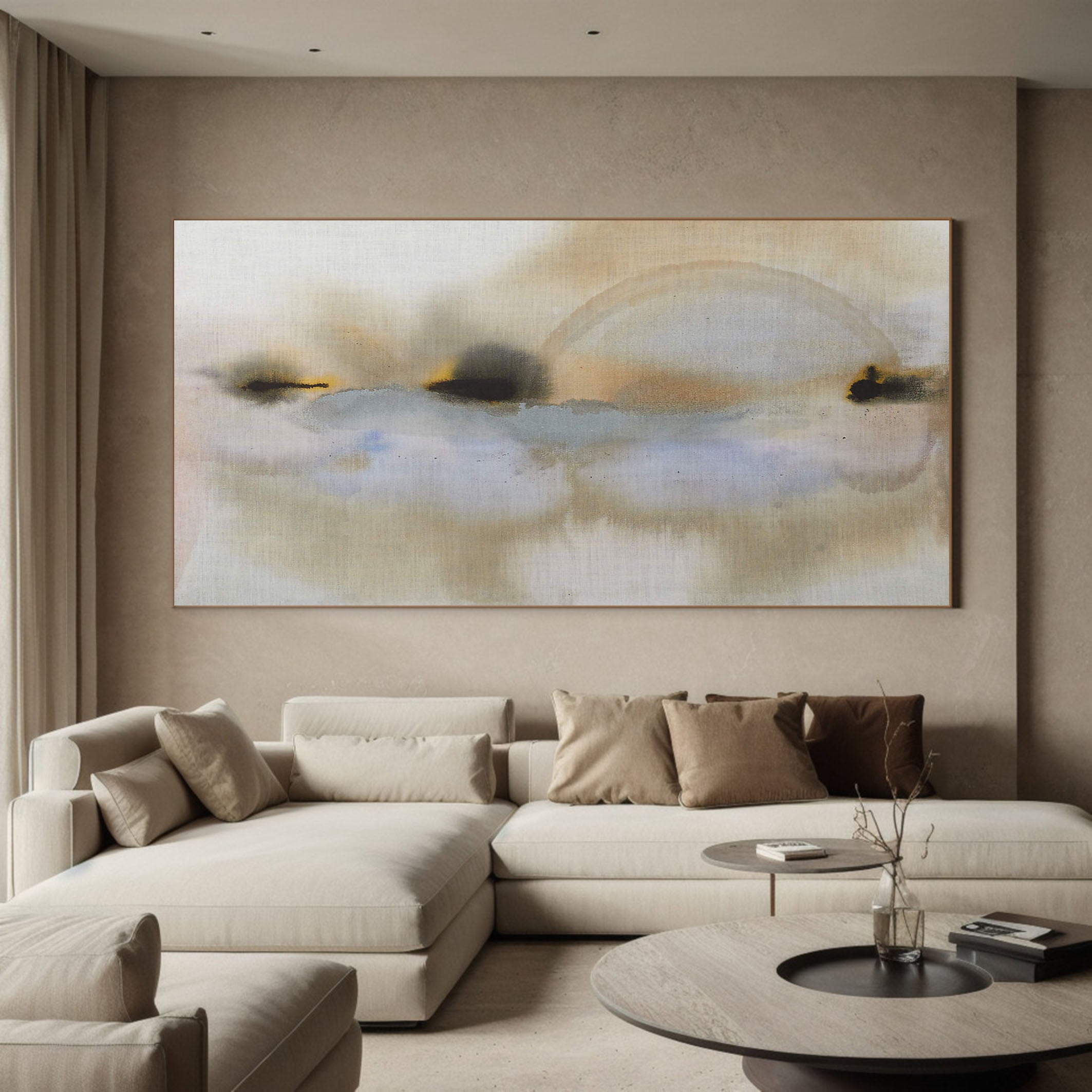 Soft Abstract Art Painting - Neutral Tones #TC 132