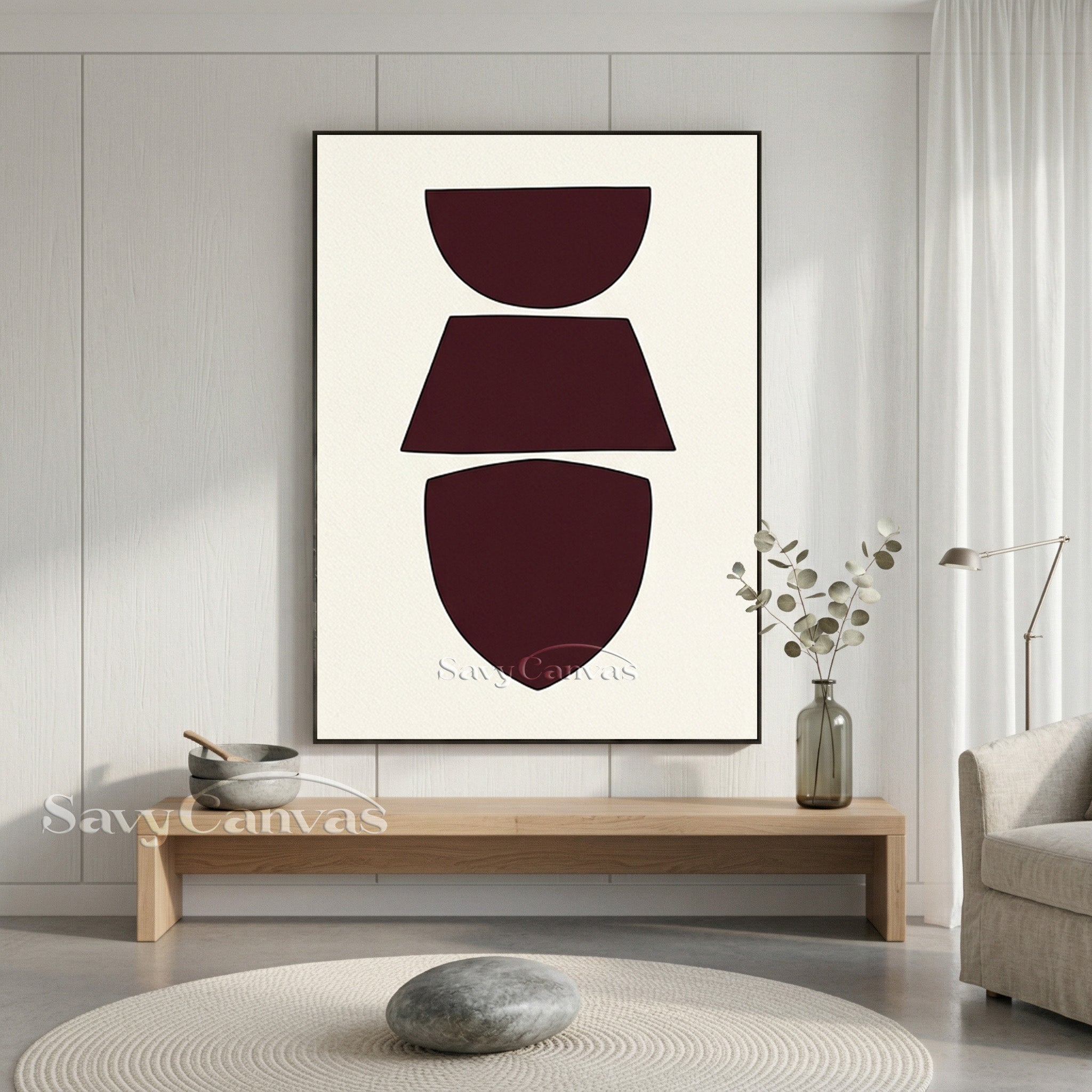 Japandi Style Geometric Art | Minimalist Wabi-Sabi Decor #AA 497