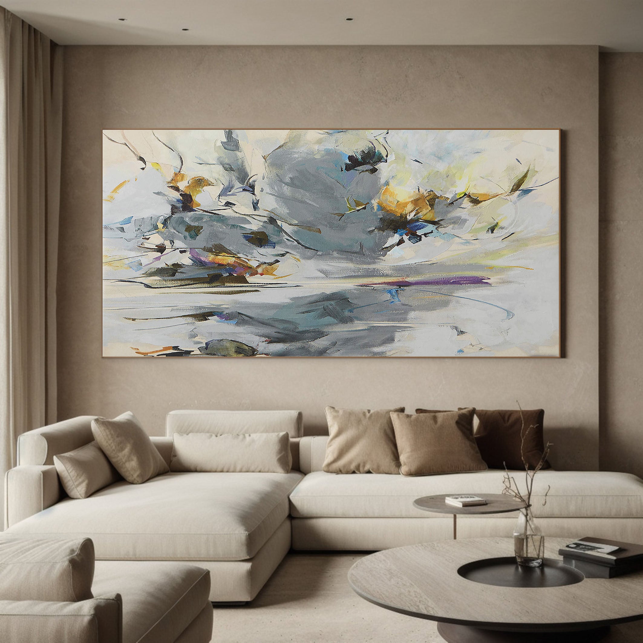 Colorful Abstract Painting for Contemporary Home #TC 130