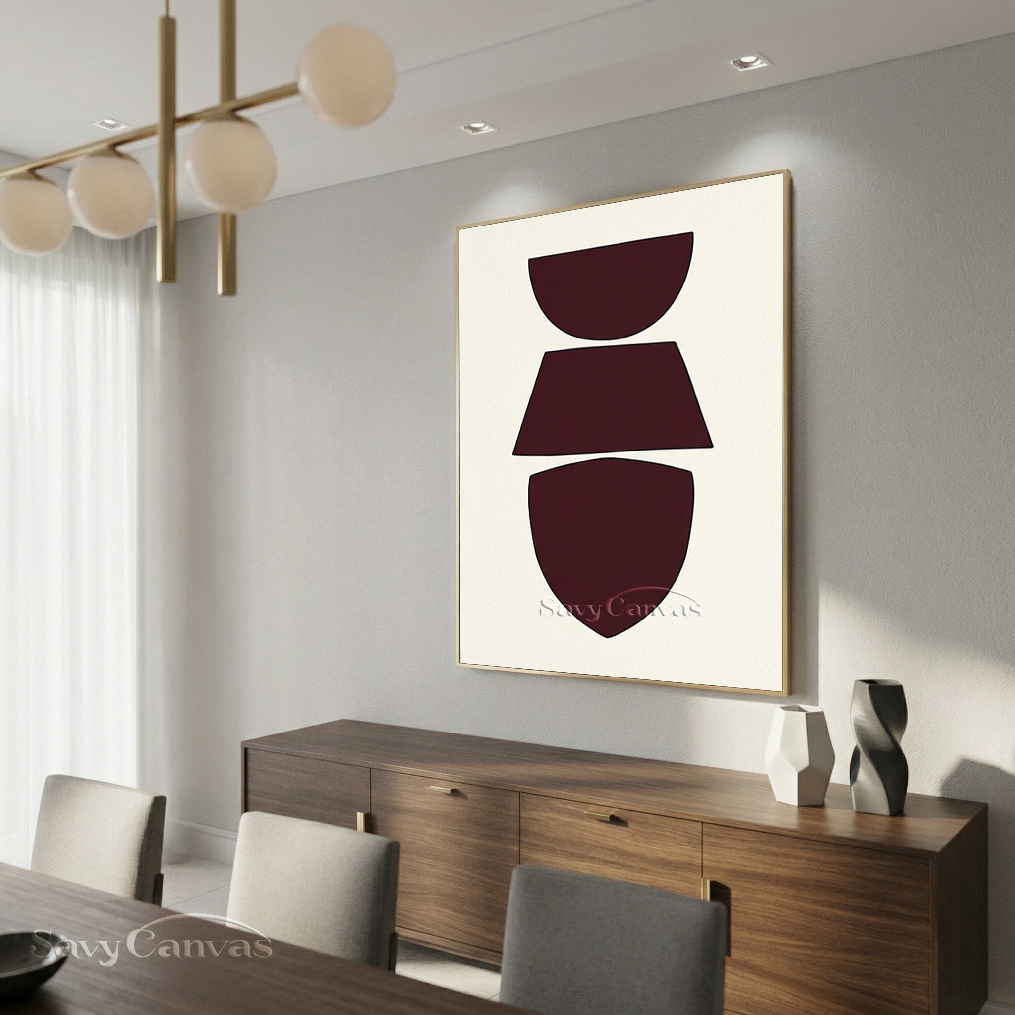 Japandi Style Geometric Art | Minimalist Wabi-Sabi Decor #AA 497
