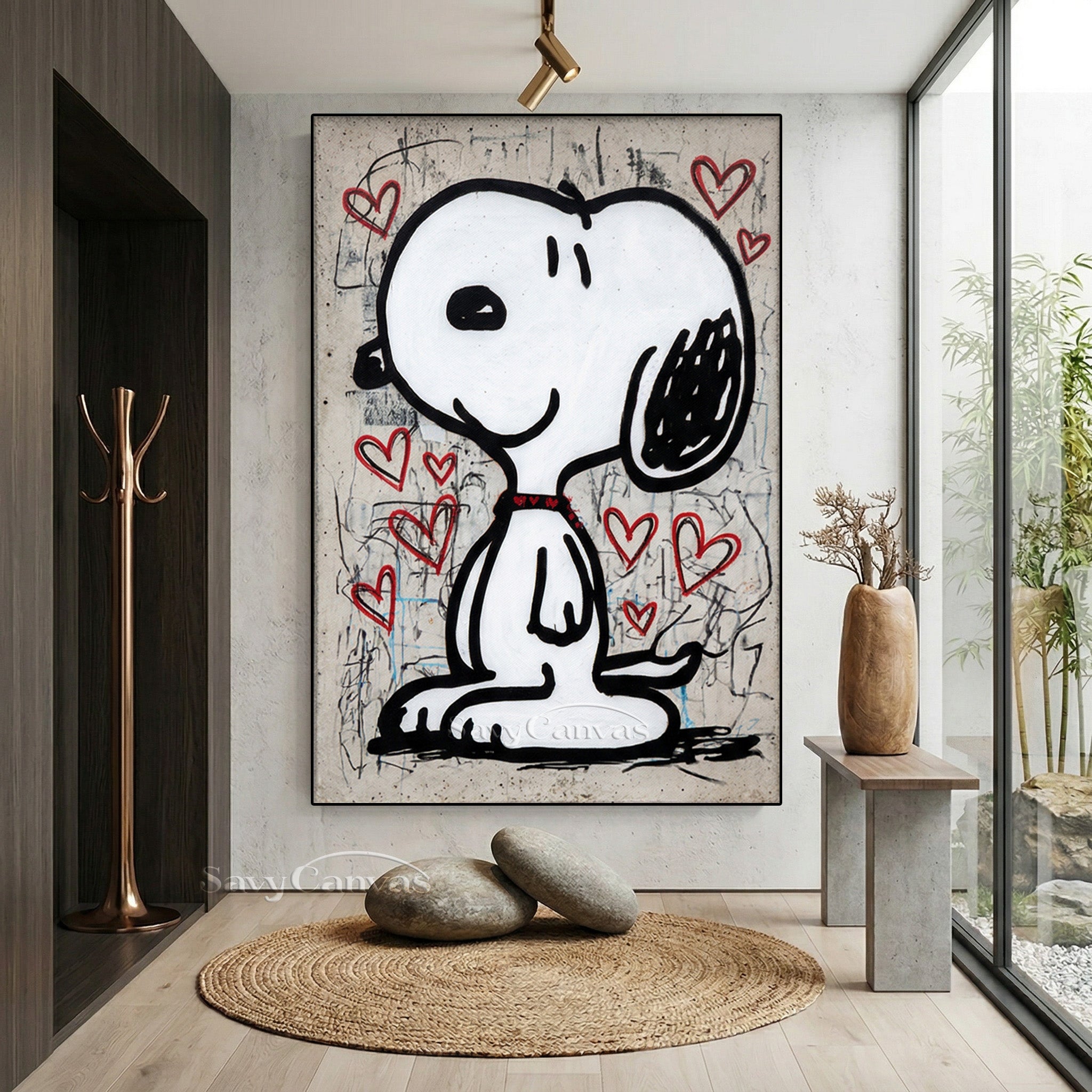 Snoopy Street Art Canvas Painting - Modern Pop Wall Art #SS 058