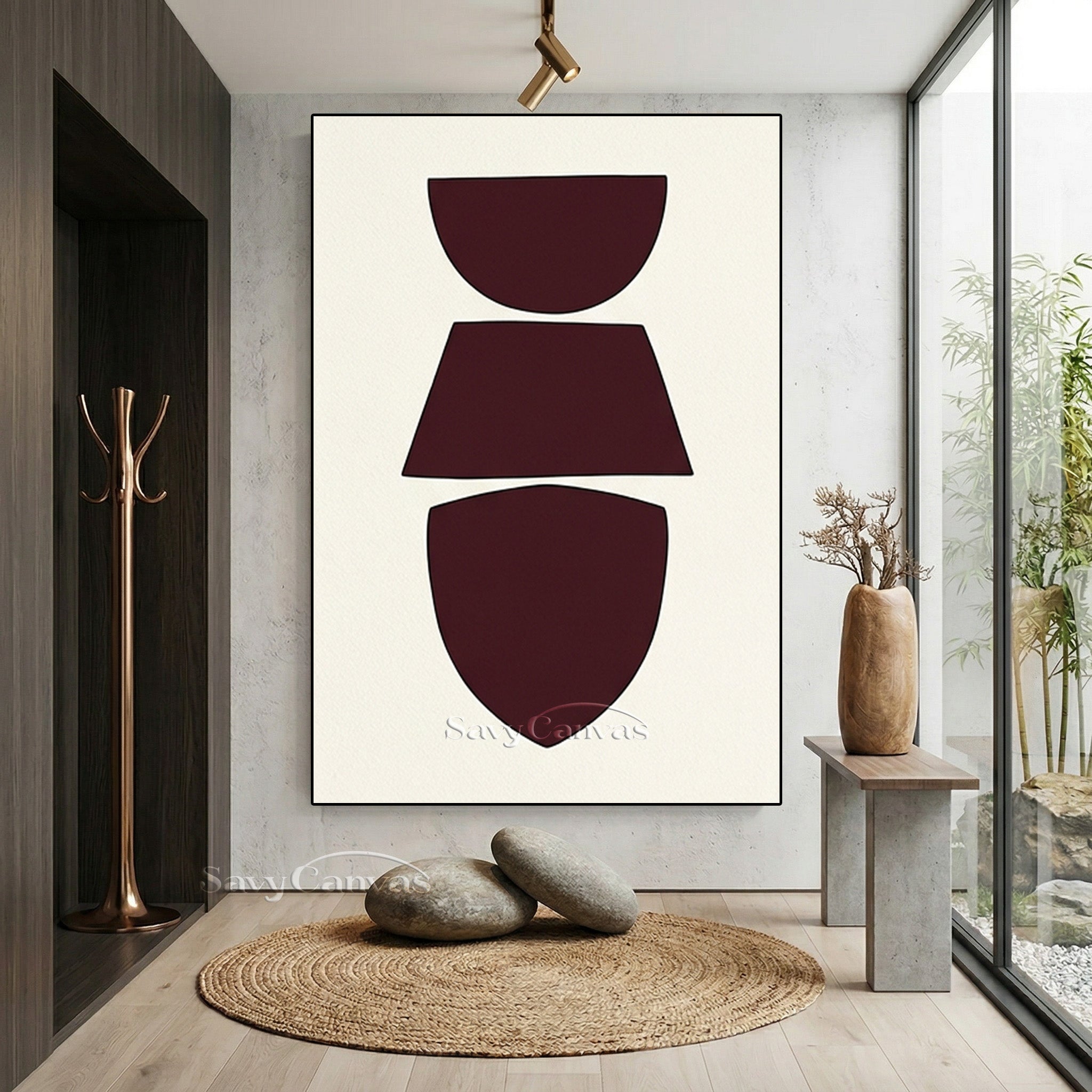 Japandi Style Geometric Art | Minimalist Wabi-Sabi Decor #AA 497