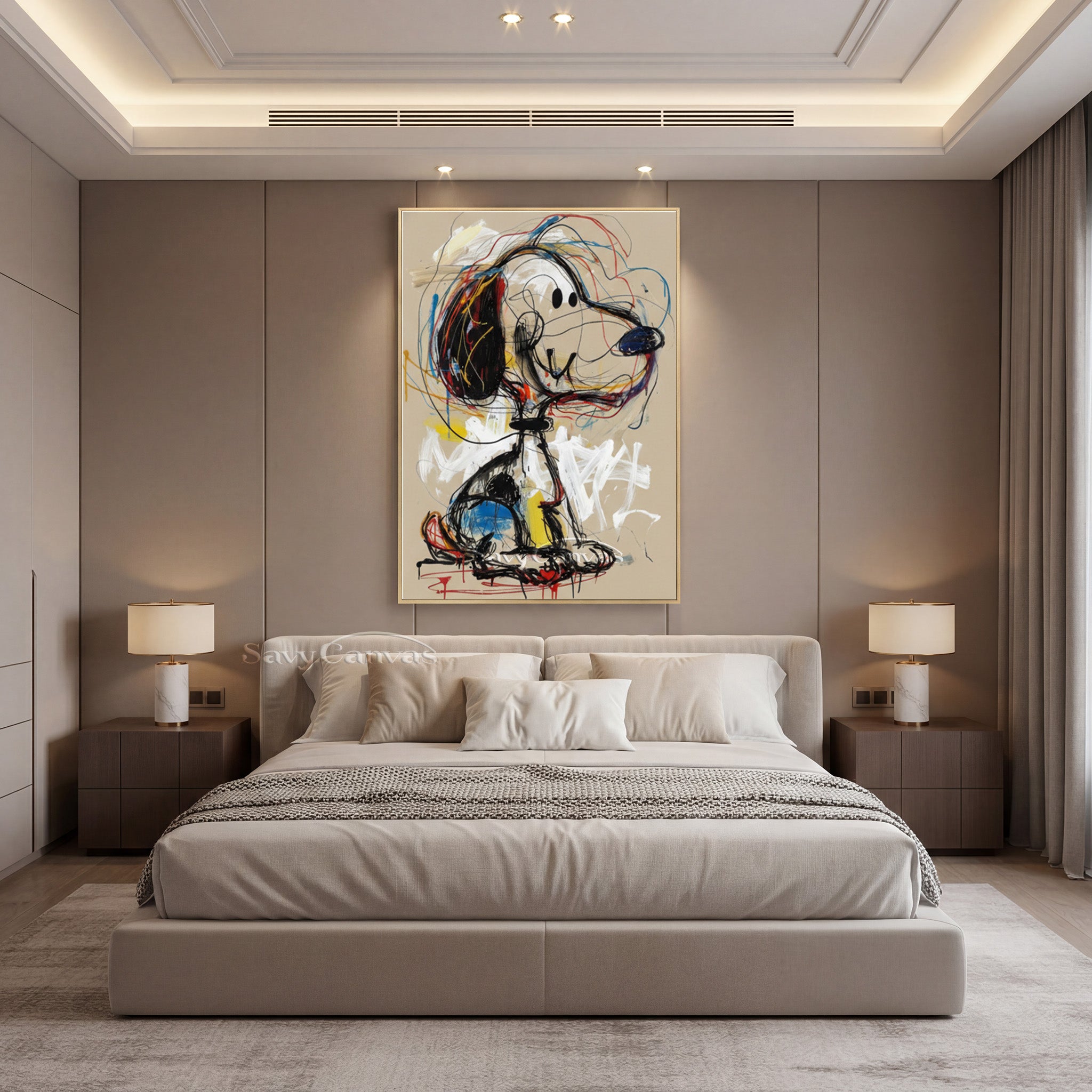 Graffiti Style Snoopy Art | Neo-Expressionist Painting #AA 473