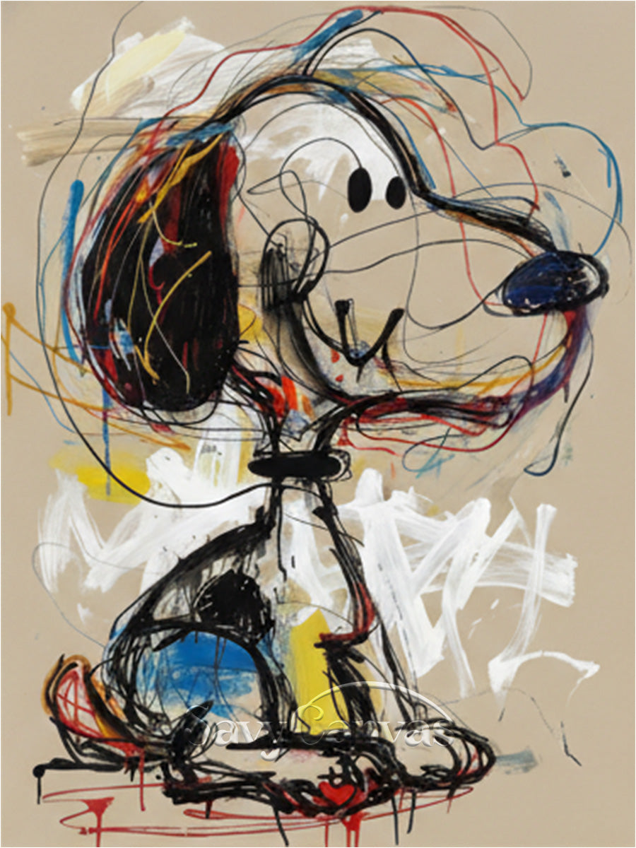 Graffiti Style Snoopy Art | Neo-Expressionist Painting