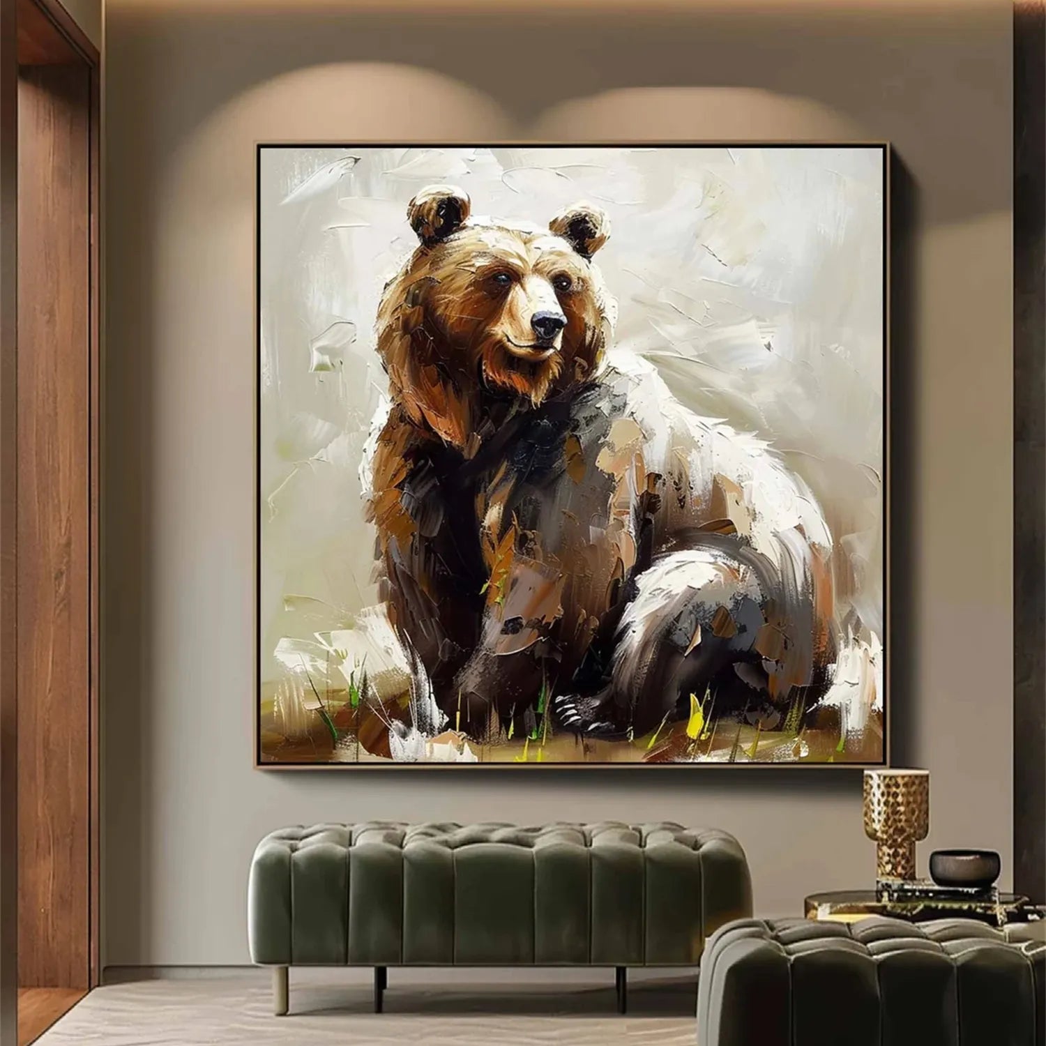 Brown Bear Artwork: Modern Wilderness Fine Art Decor
