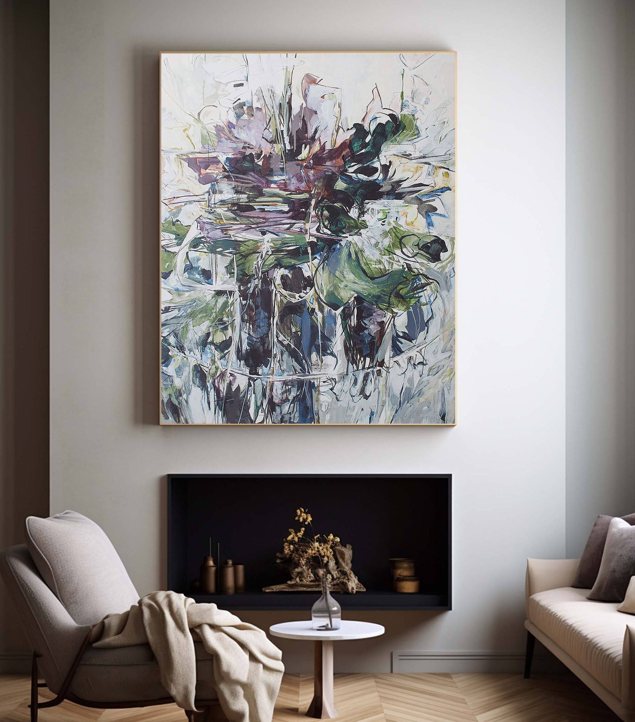 Hand Painted Abstract Canvas - Modern Colorful Decor