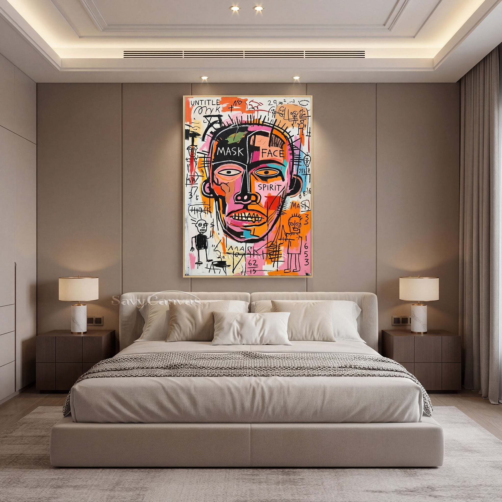 Basquiat Inspired Art | Neo-Expressionist Painting #AA 478