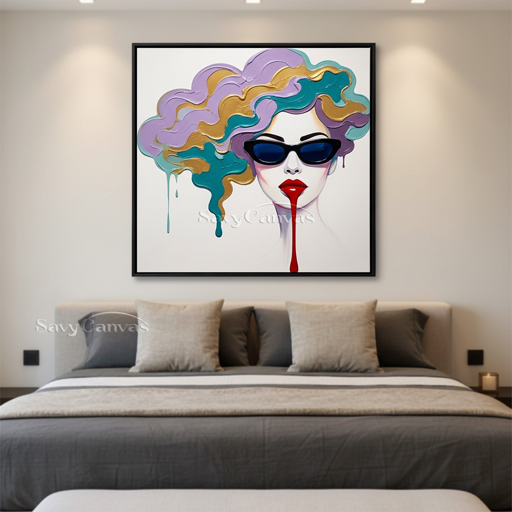 Textured 3D Wall Art | Fashion Lady Canvas Painting #SS 117