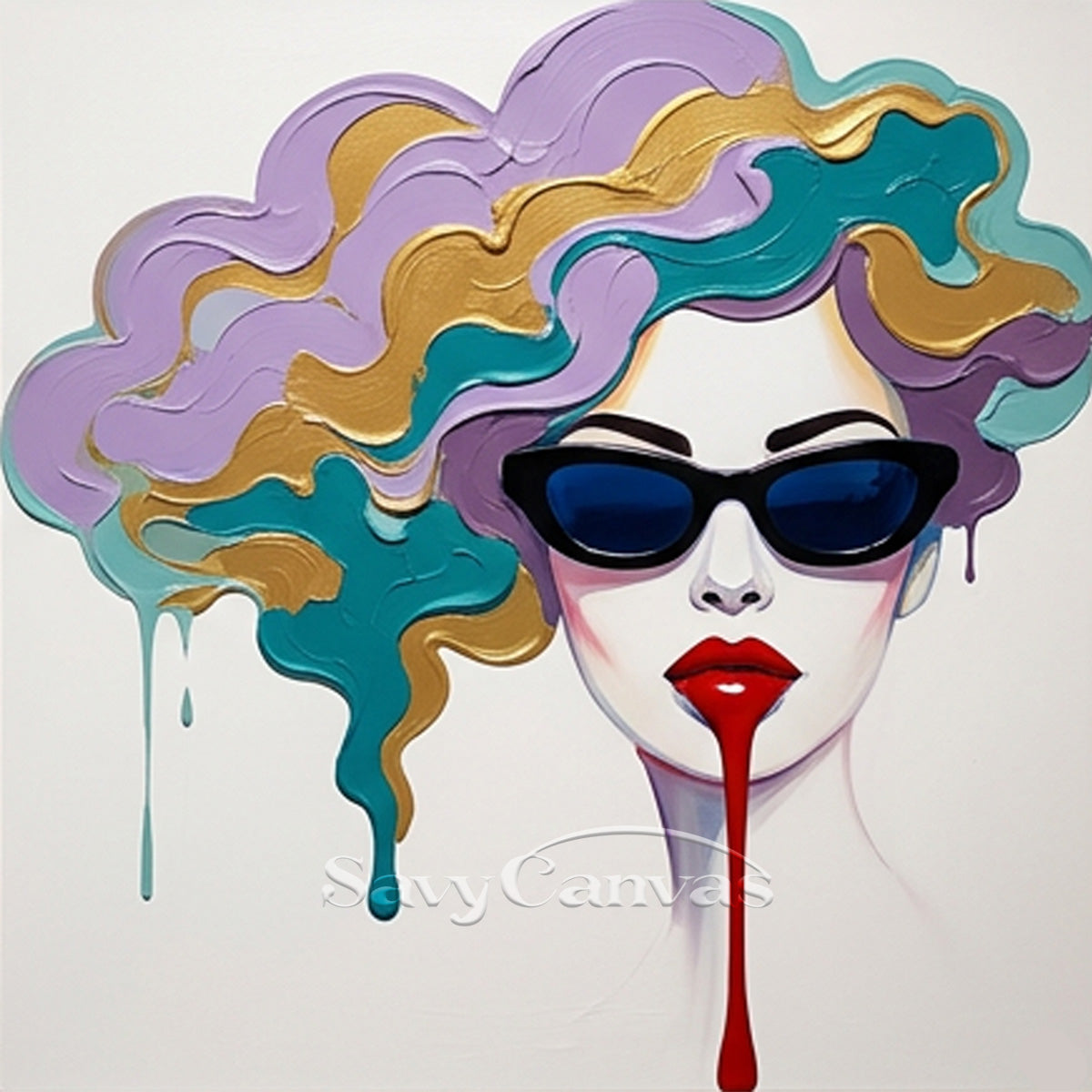 Textured 3D Wall Art | Fashion Lady Canvas Painting #SS 117