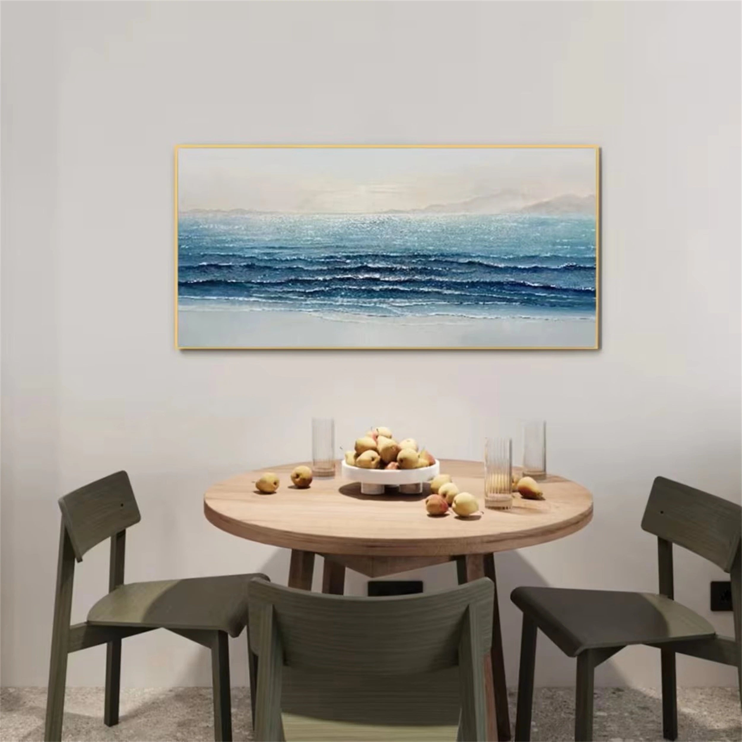 Handmade Ocean Pictures Wall Art on Canvas