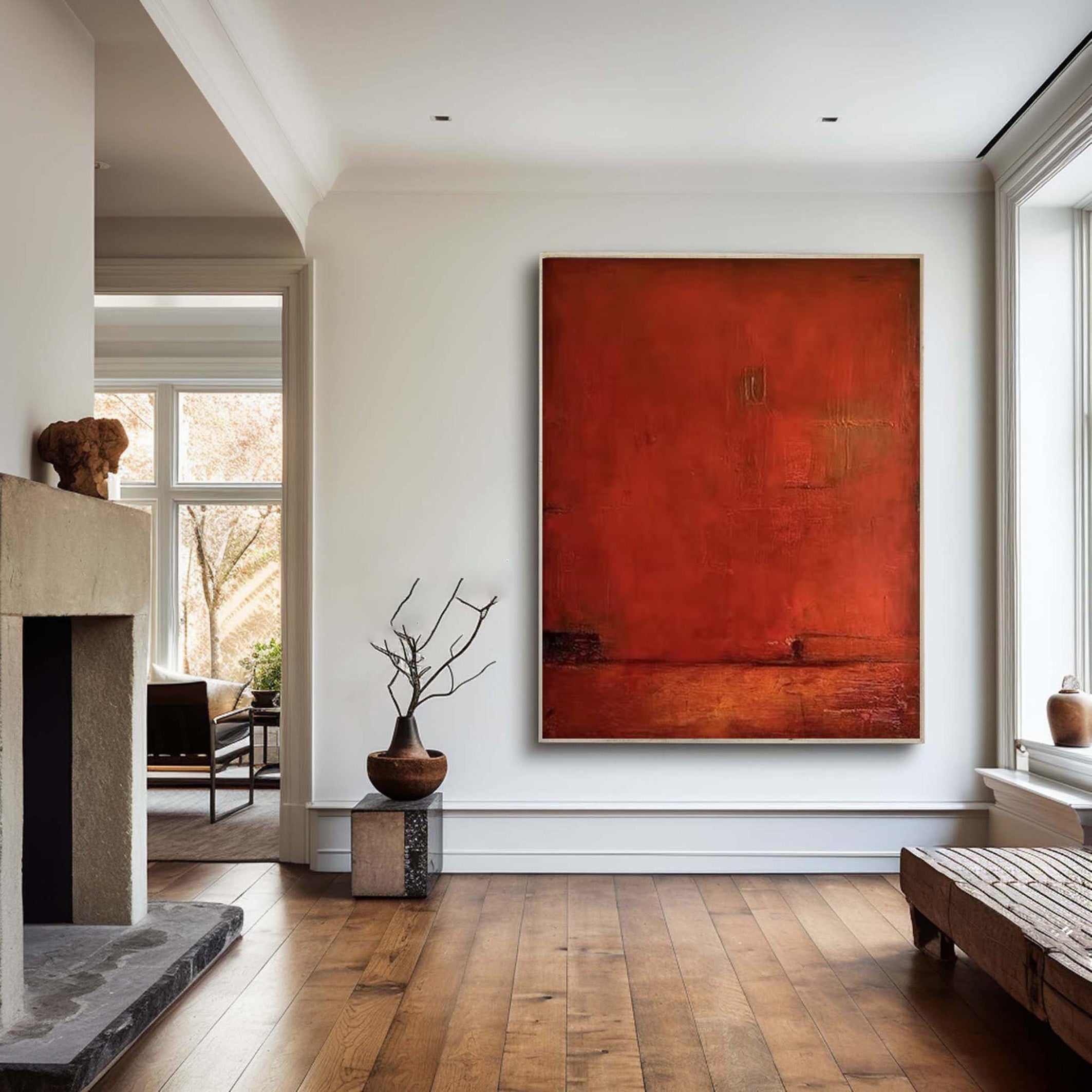 Abstract Handmade Oil Painting - Modern Minimalist Wall Decor #JJ 059