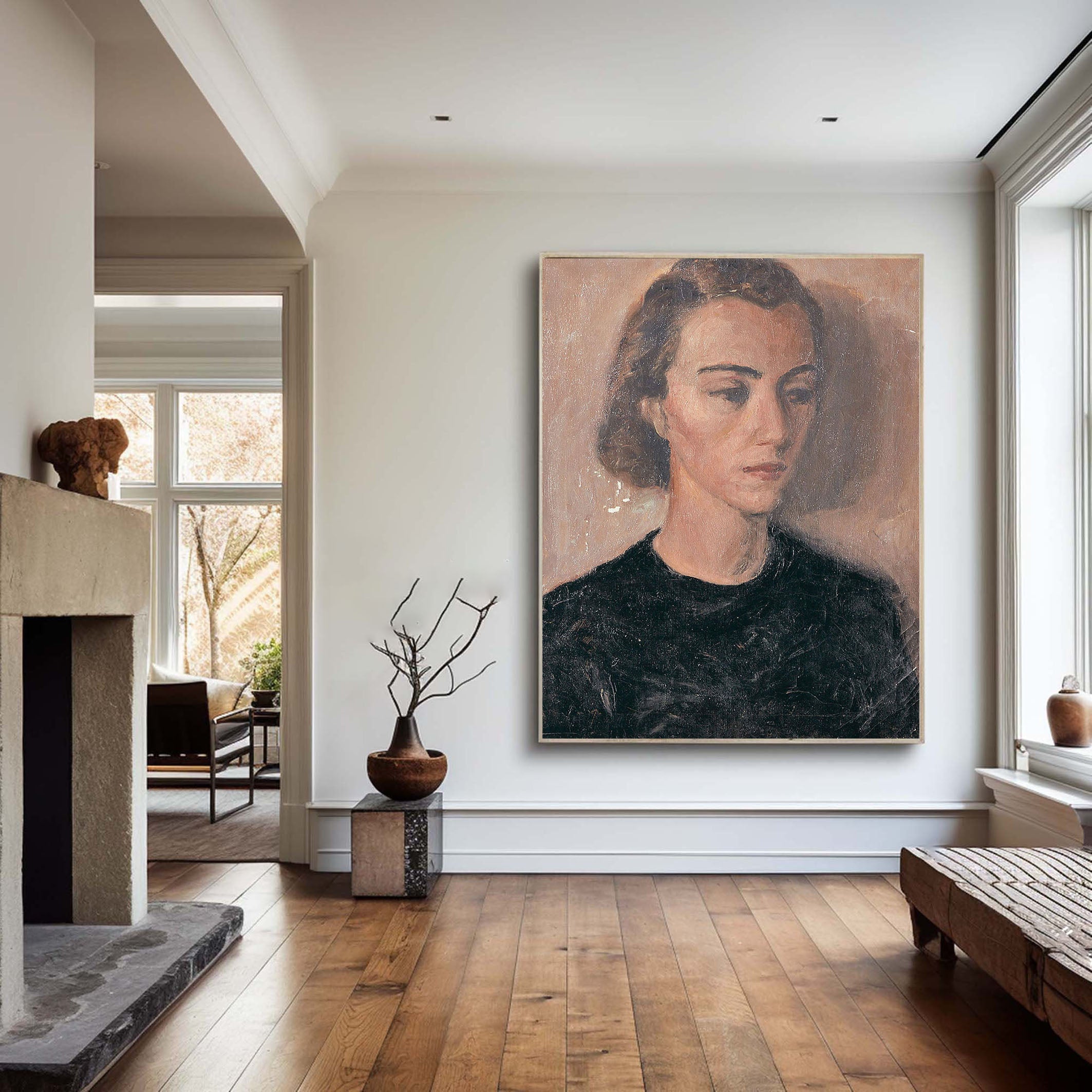 Hand Painted Portrait Art for Home Decor #TC 122