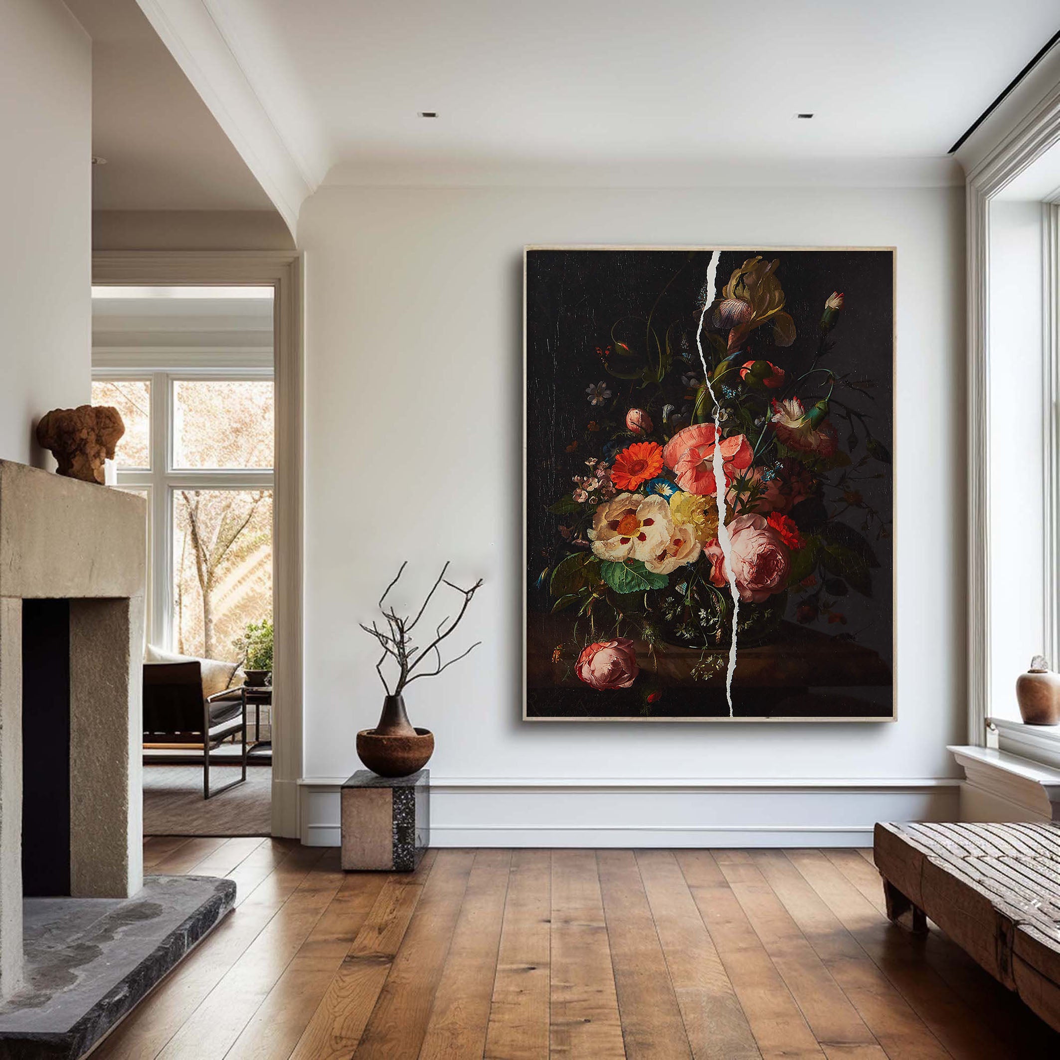 Unique Flower Vase Painting for Home Decor #TC 118