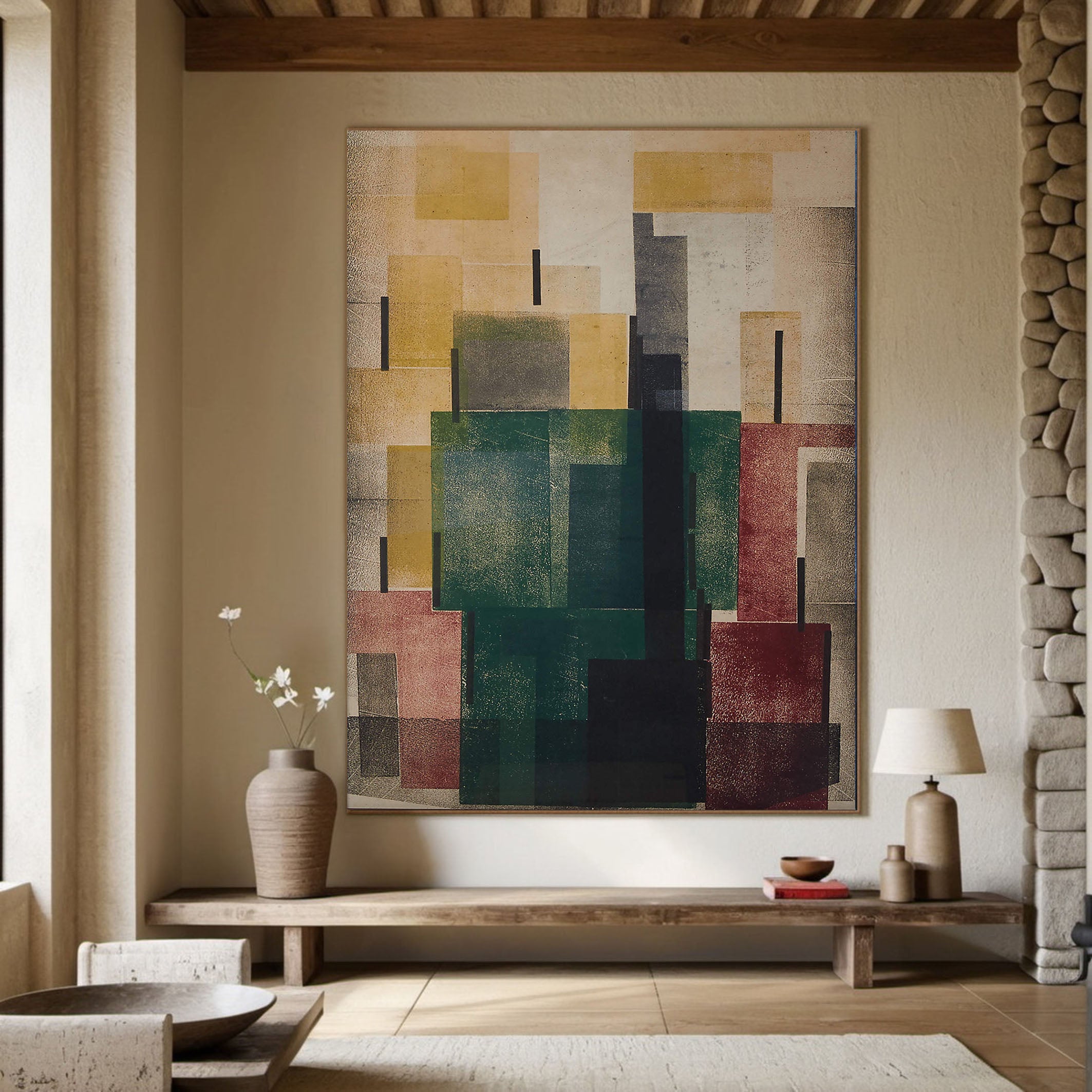 Large Modern Geometric Wall Art