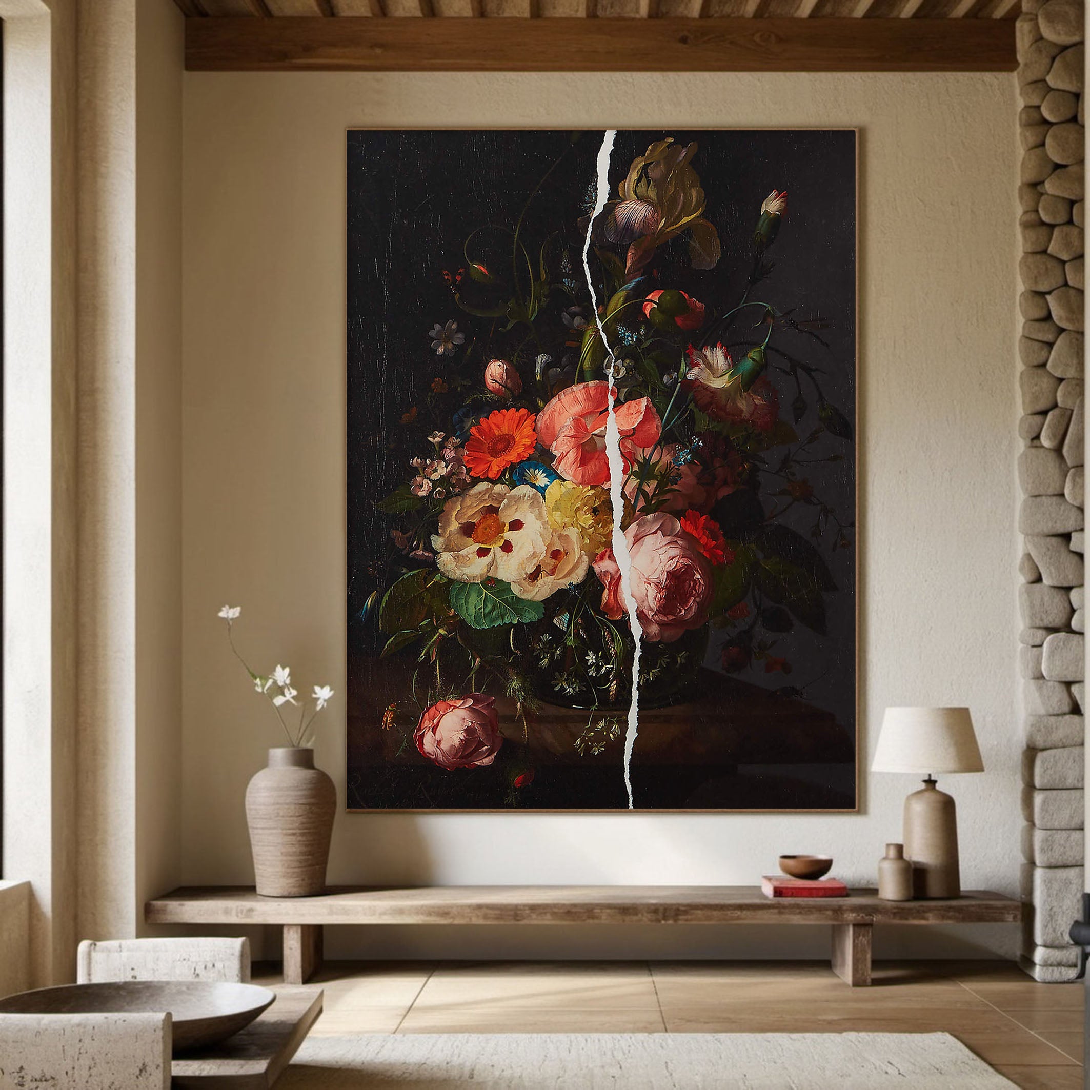 Unique Flower Vase Painting for Home Decor #TC 118