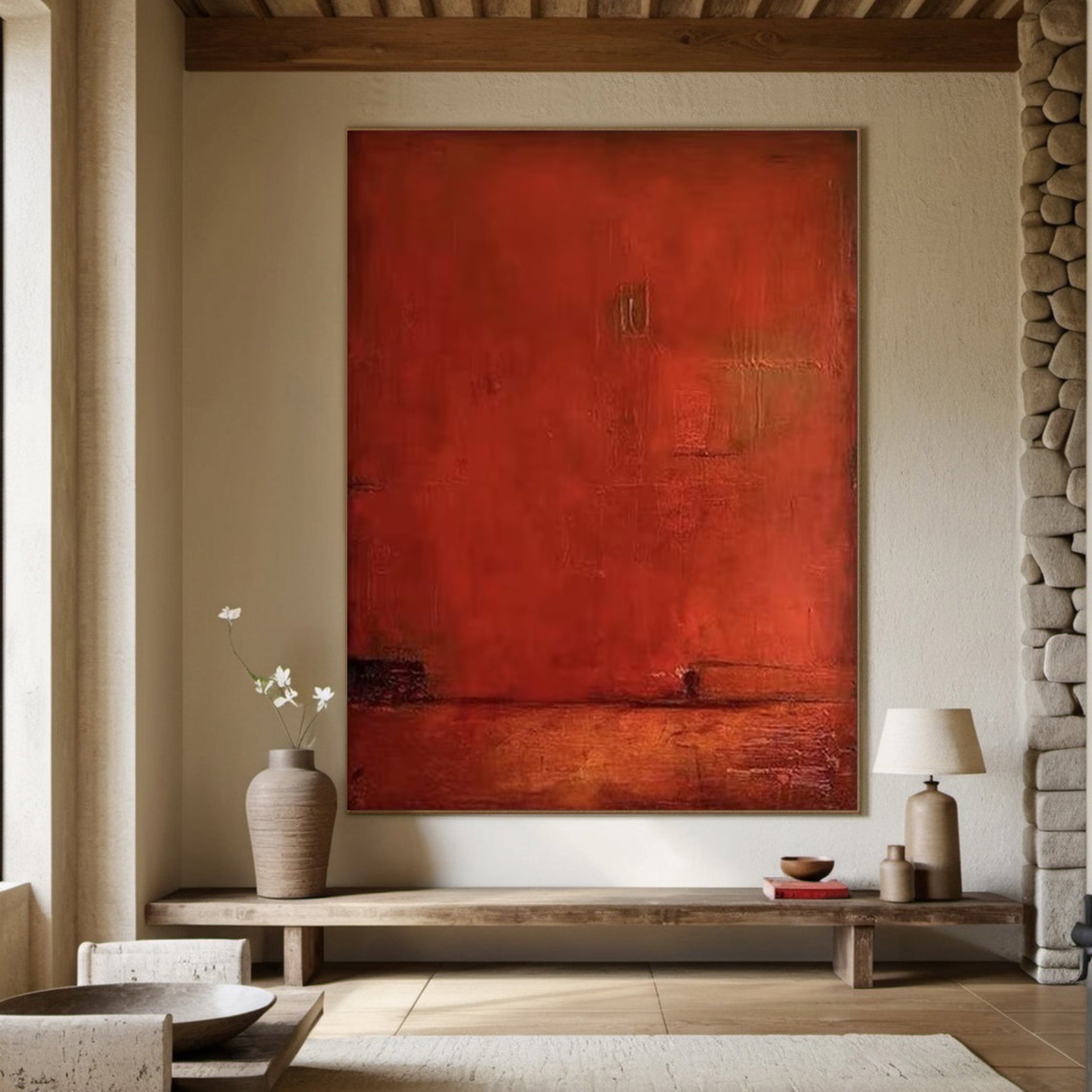 Abstract Handmade Oil Painting - Modern Minimalist Wall Decor #JJ 059