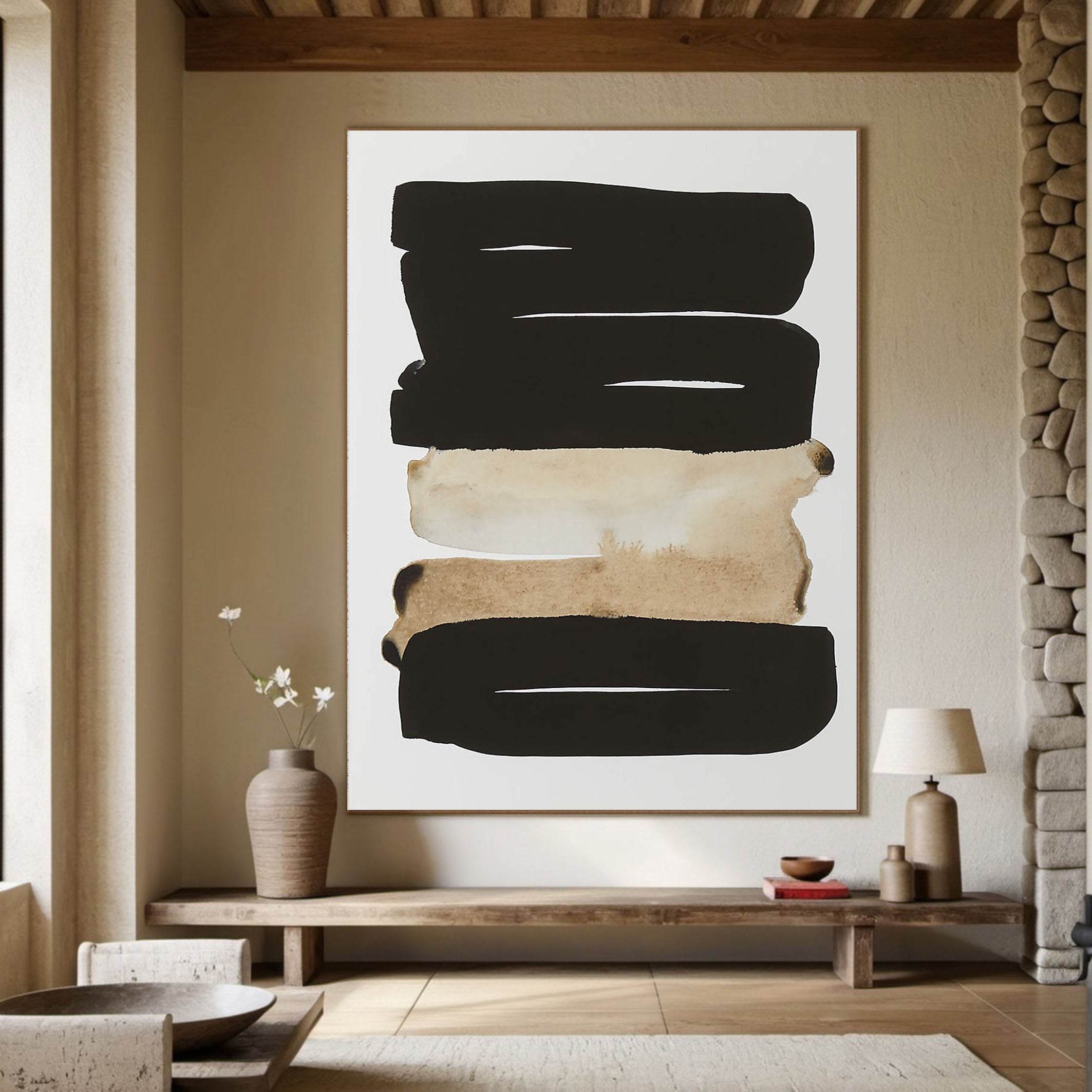 Modern Abstract Oil Painting for Living Room Decor #TC 121