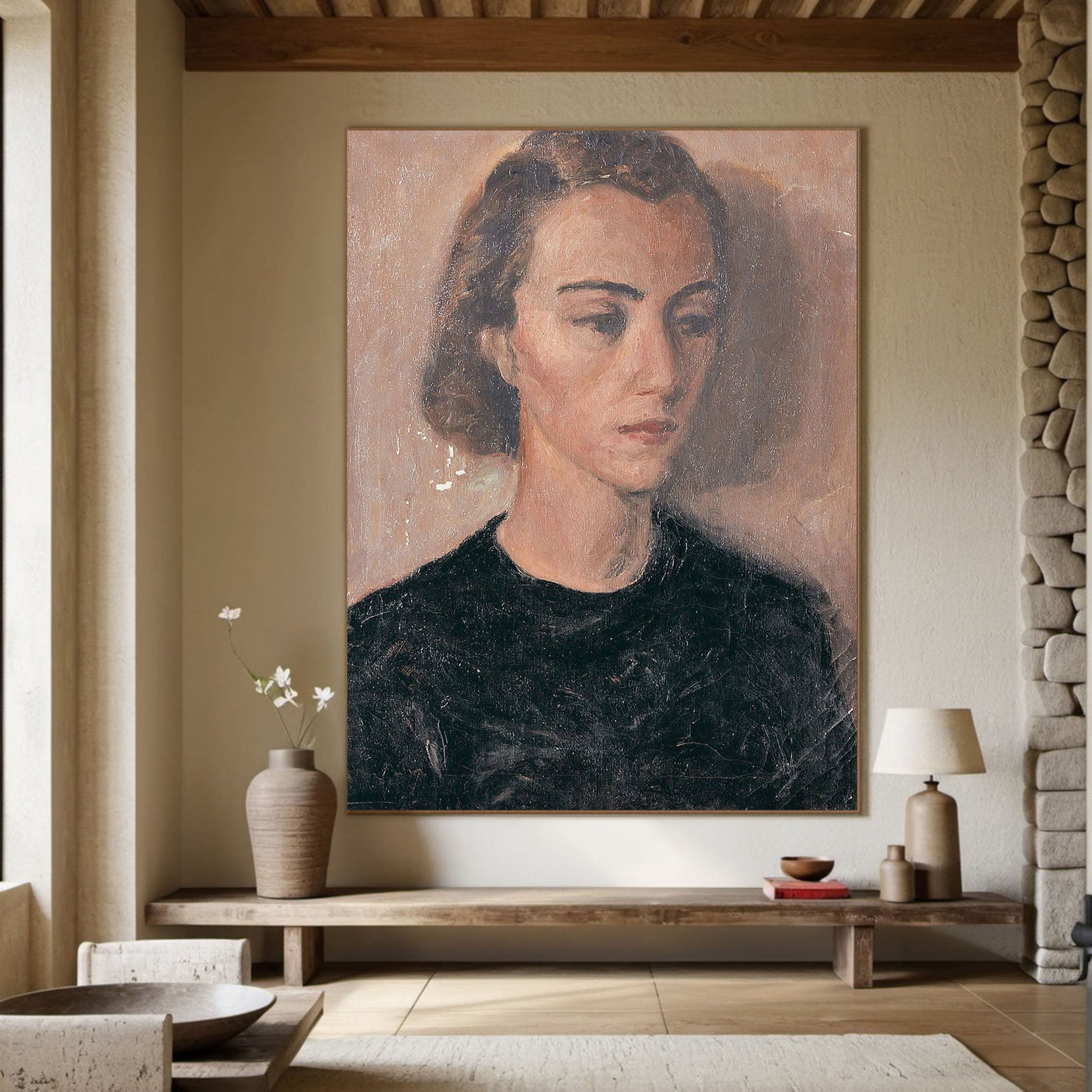 Hand Painted Portrait Art for Home Decor #TC 122