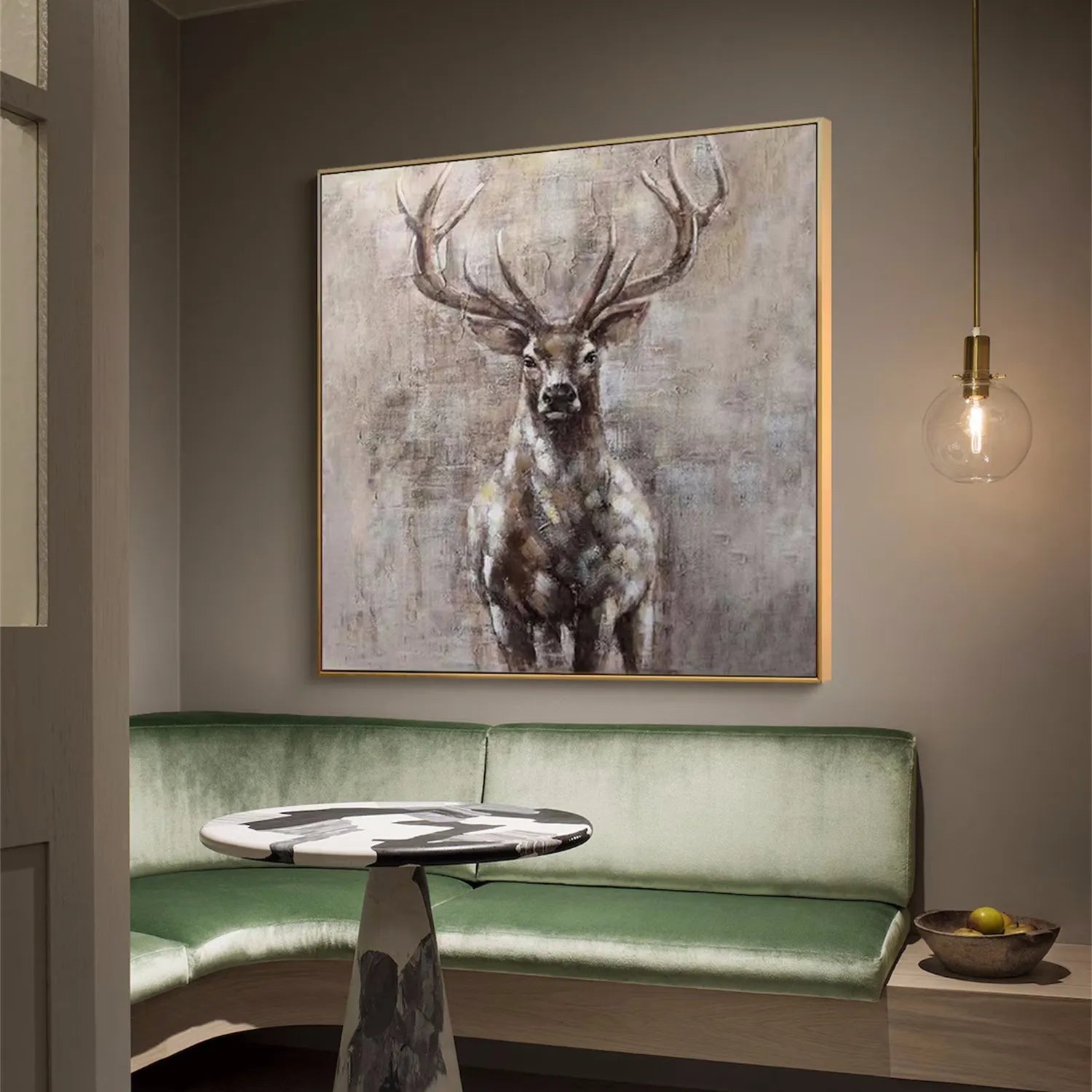 Deer Handmade Oil Painting - Nature Art for Home Decor  #ZZ 018