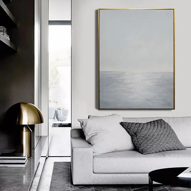 Coastal Calm Artwork | Modern Minimalist Painting for Room Decor #JJ 151