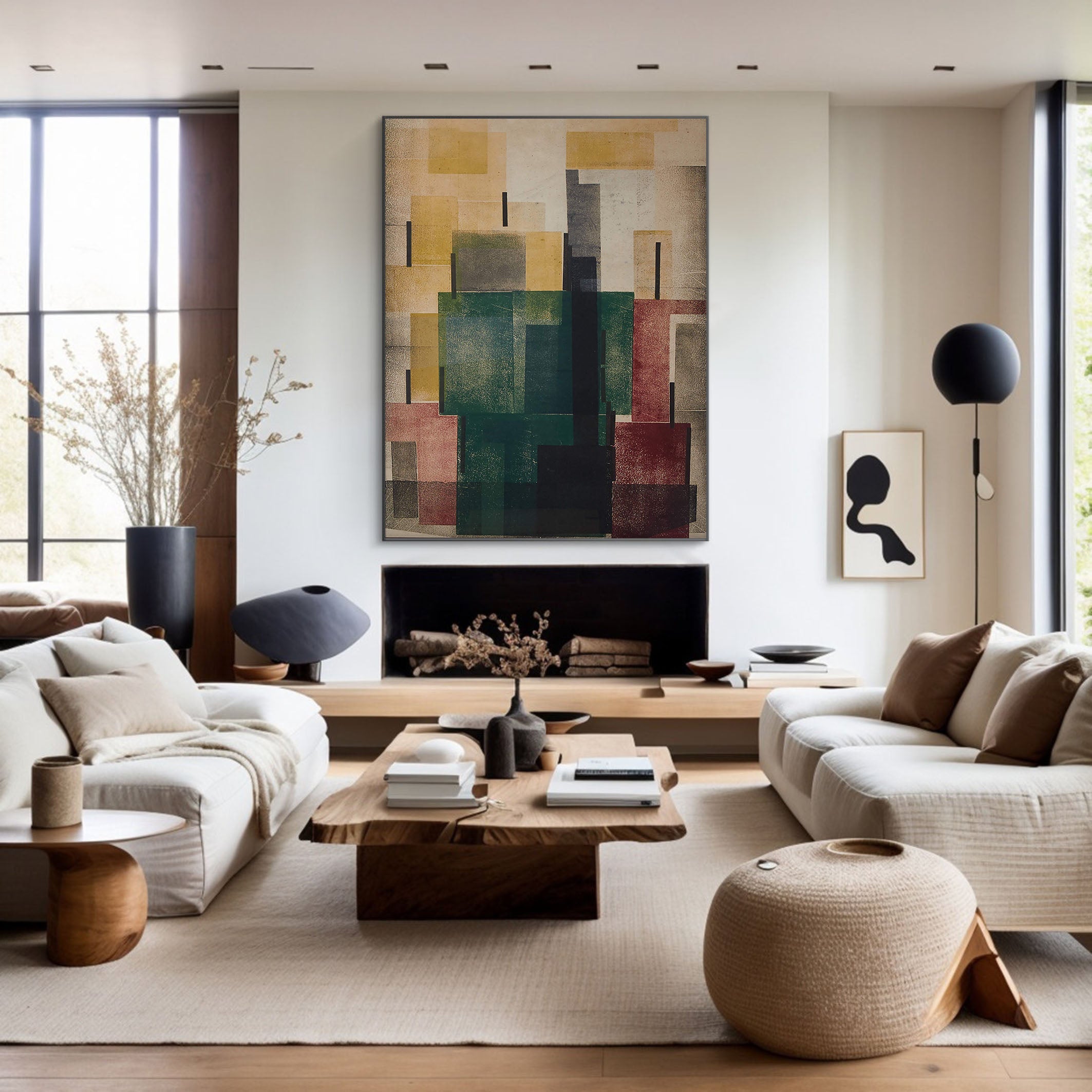 Geometric Abstract Art Painting - Multi-Color #TC 127