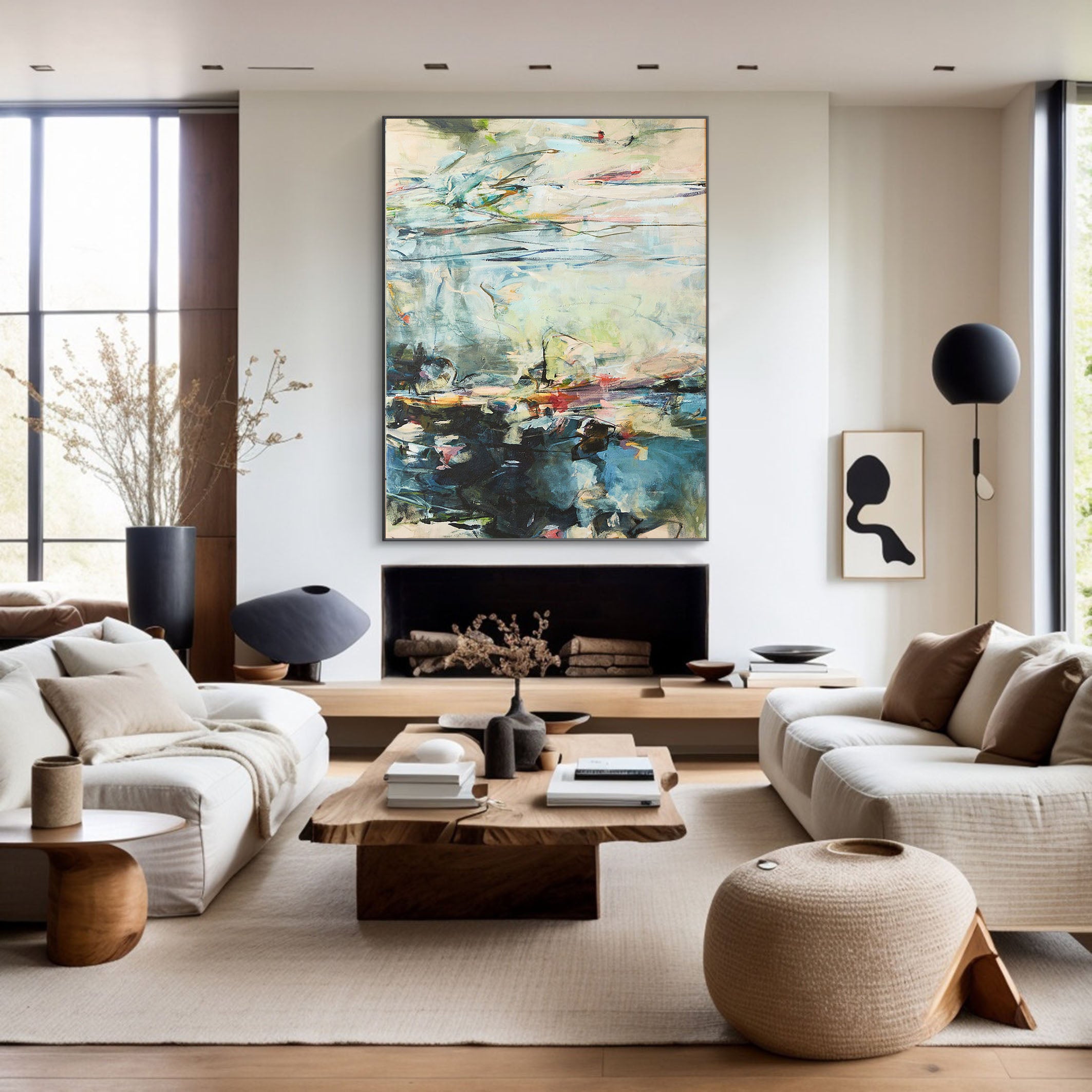 Handmade Colorful Abstract Canvas Art #TC 117