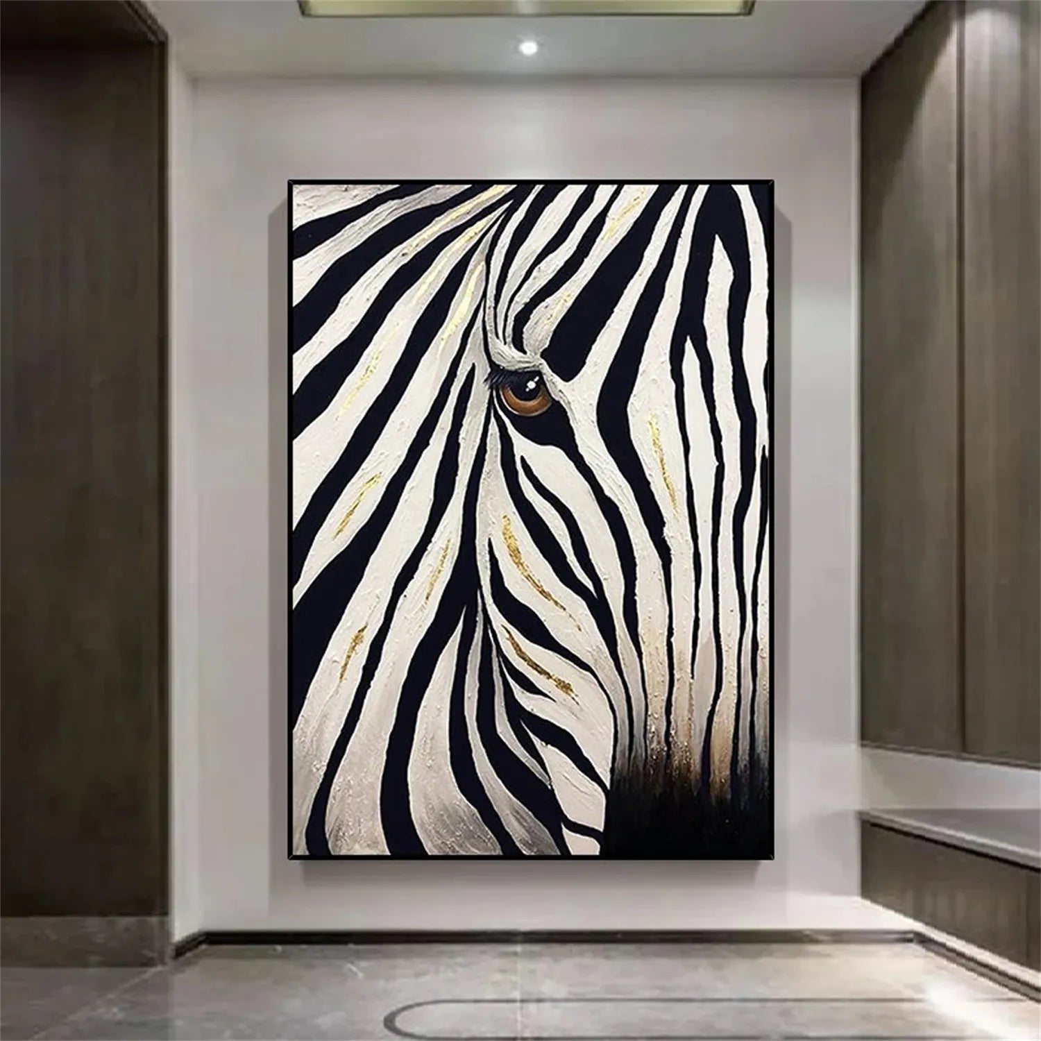 Striking Zebra Stripe Texture Art: Unique Animal Decor