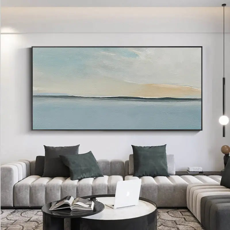 Handmade Atmospheric Abstract | Large Minimalist Landscape Art