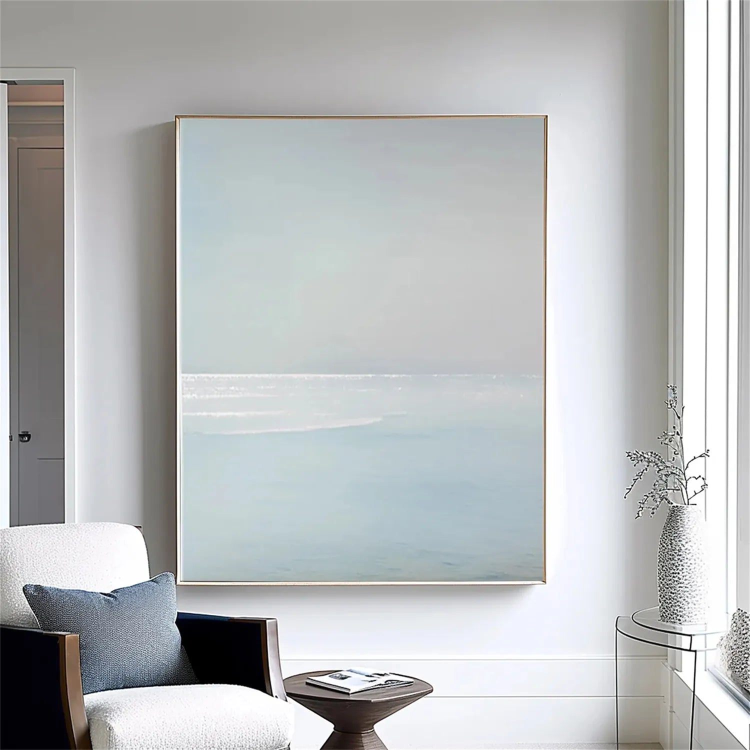 Ocean Sky Abstract Oil Painting - Modern Serene Art #JJ 124