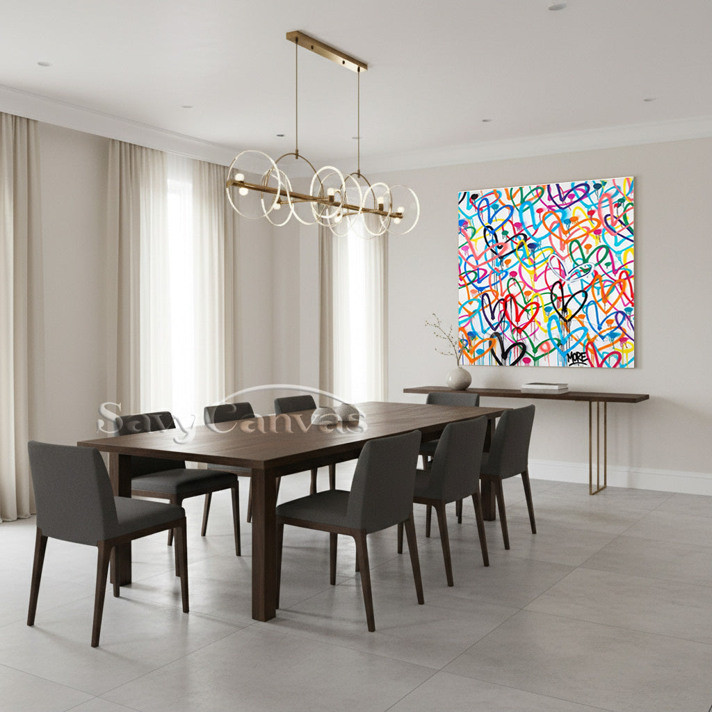 Abstract Multi-Color Heart Painting - Urban Pop Art Style #SS 122